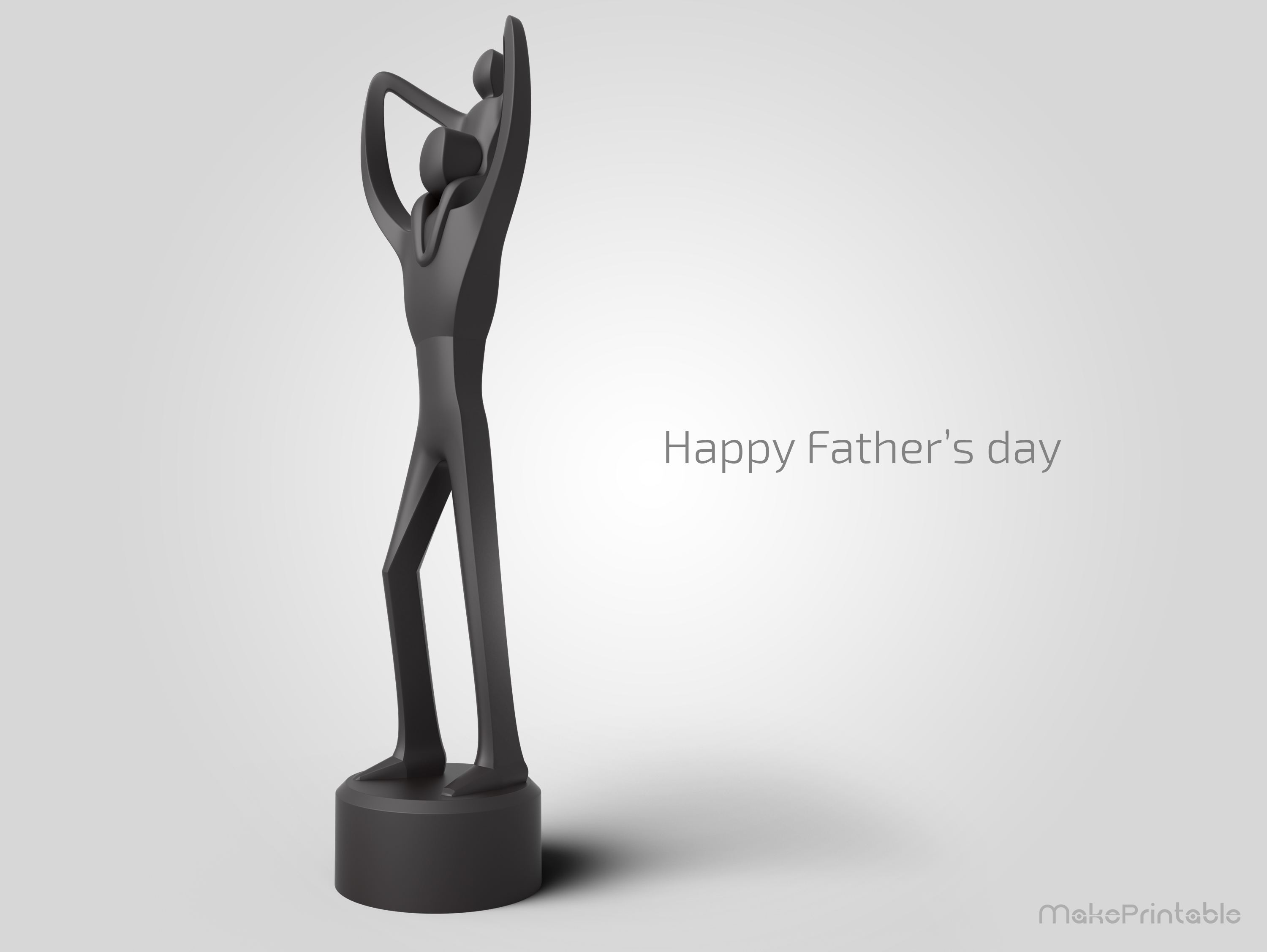 3D Printed Father's Day Sculpture by MakePrintable | Pinshape