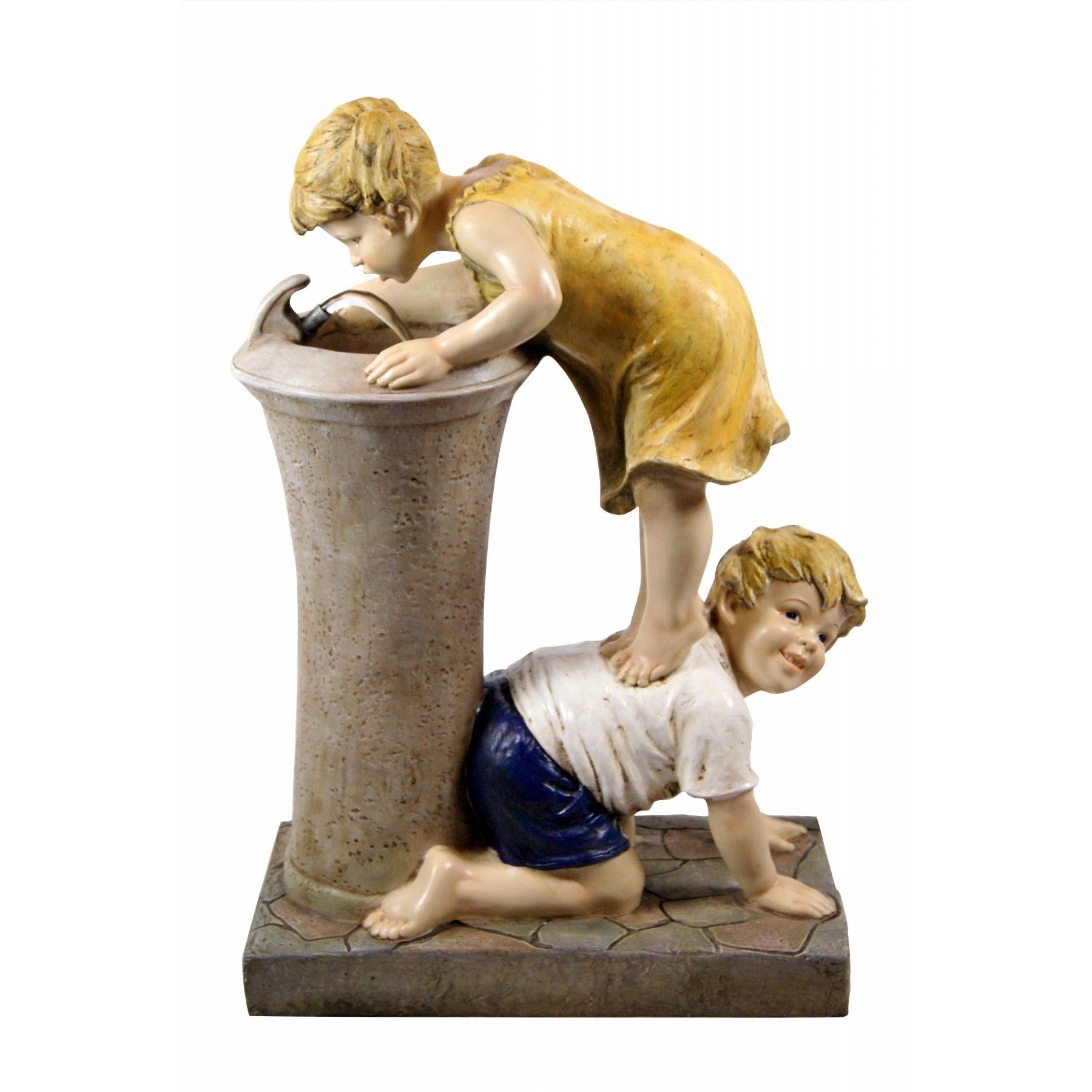 Alpine 27-inch Boy and Girl Drinking Water Fountain with LED Light ...