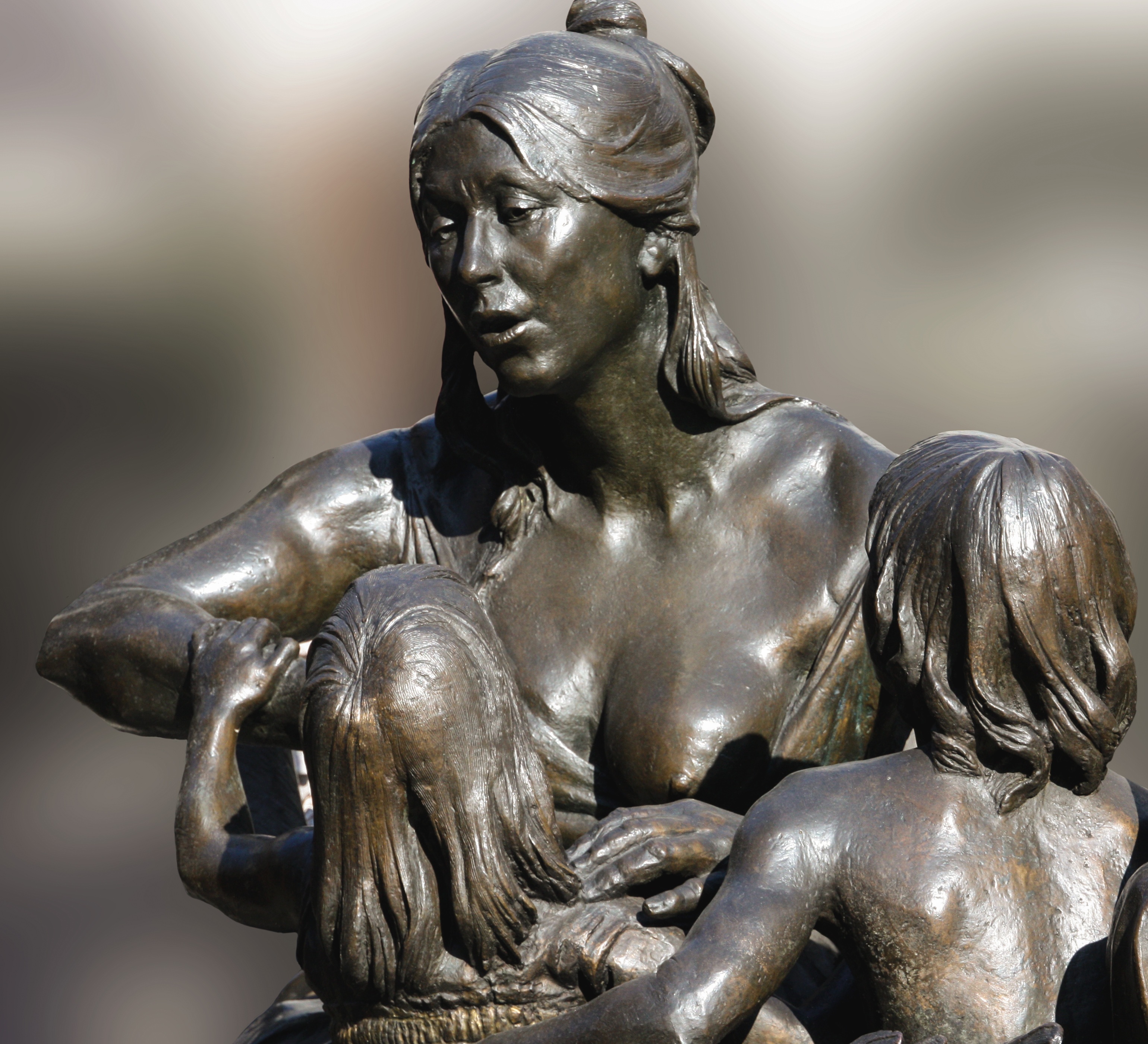 Sculpture of a mother photo