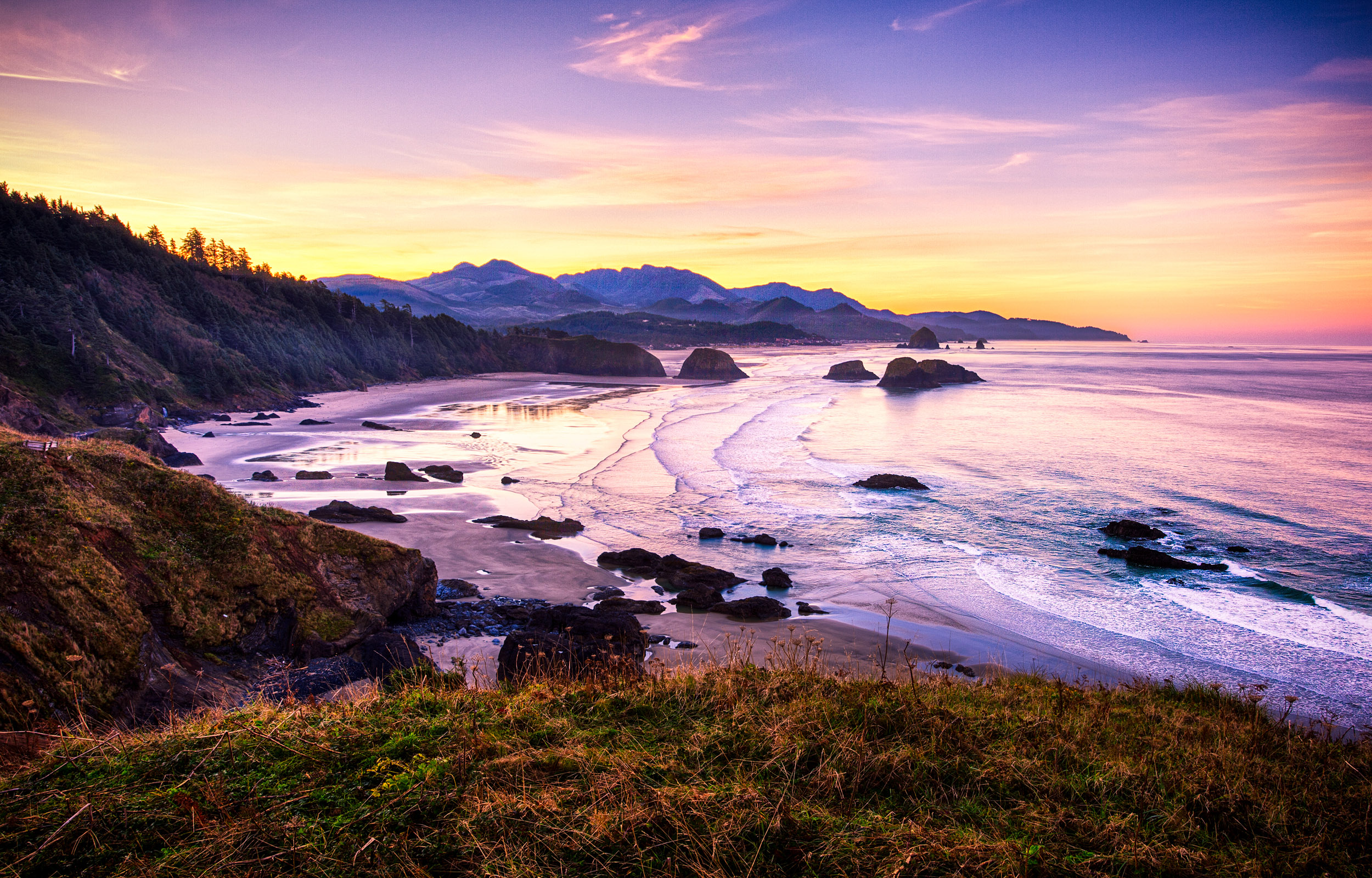 Sunrise Sea Coast Pacific Usa Hd Wallpapers For Desktop 2560x1600 ...