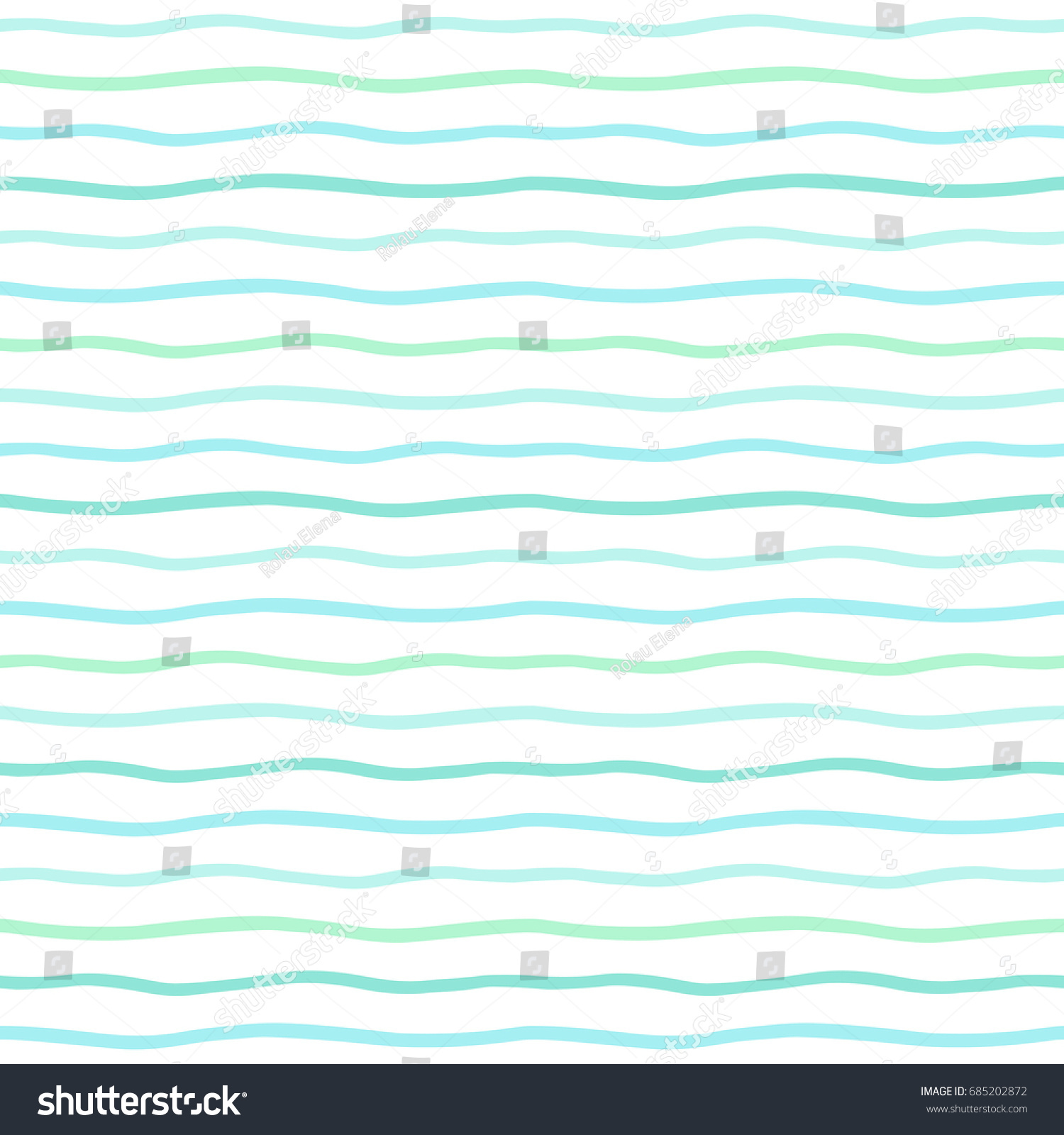 Mint Green Waves Wavy Stripes Lines Stock Vector (2018) 685202872 ...