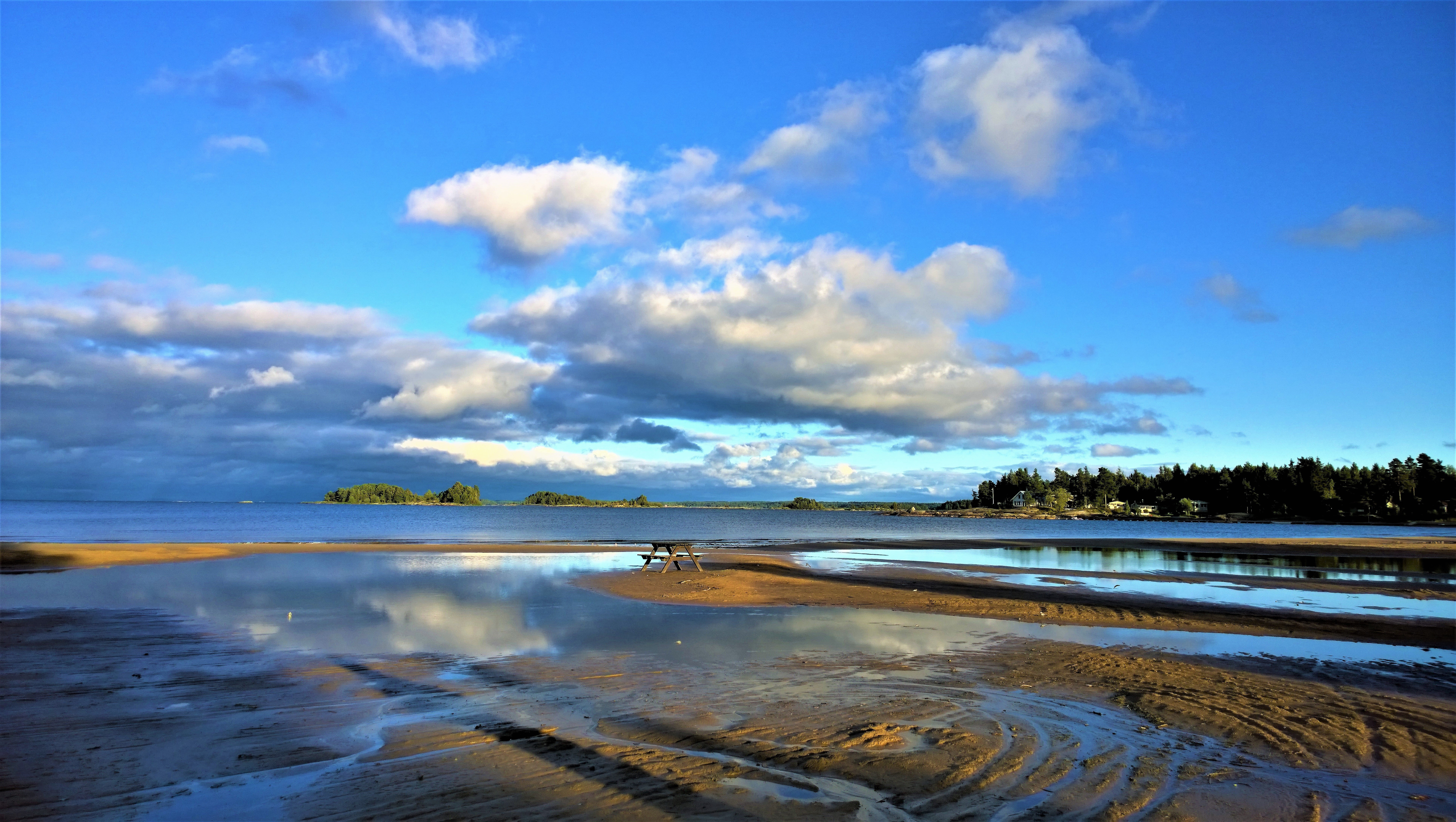Beach and Sea Landscape in lake Vanern, Sweden image - Free stock ...