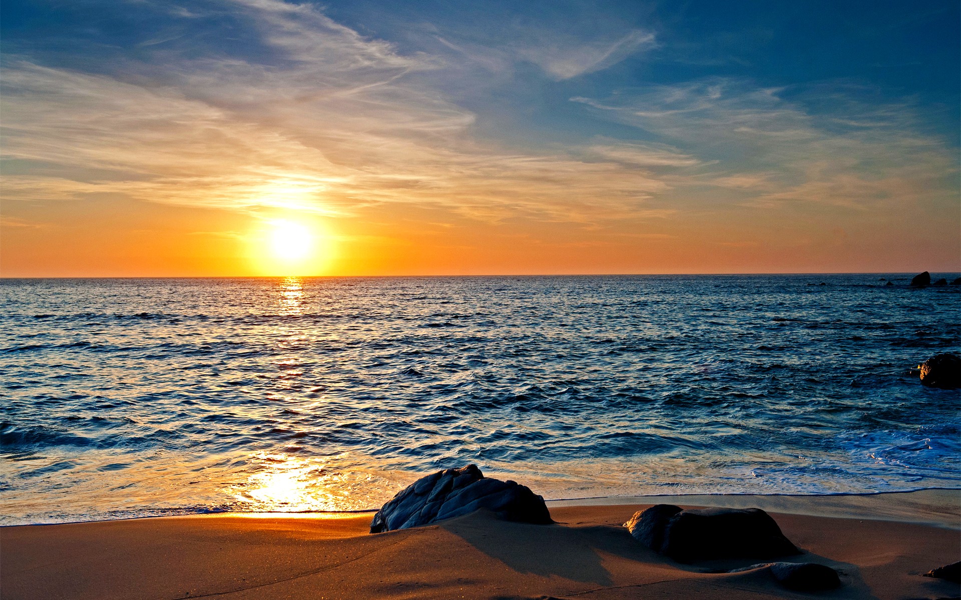 Beaches: Sea View Ocean Peaceful Waves Sun Sunrise Sunset Splendor ...