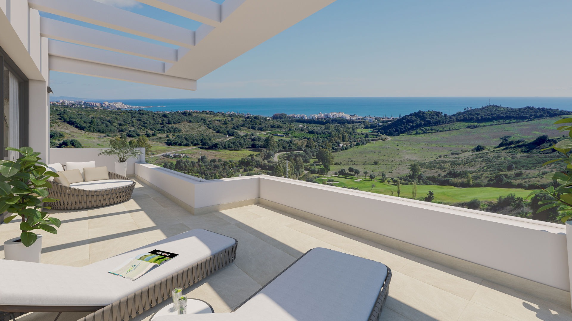 New penthouse sea view for sale Mirador de Estepona Golf • Realista