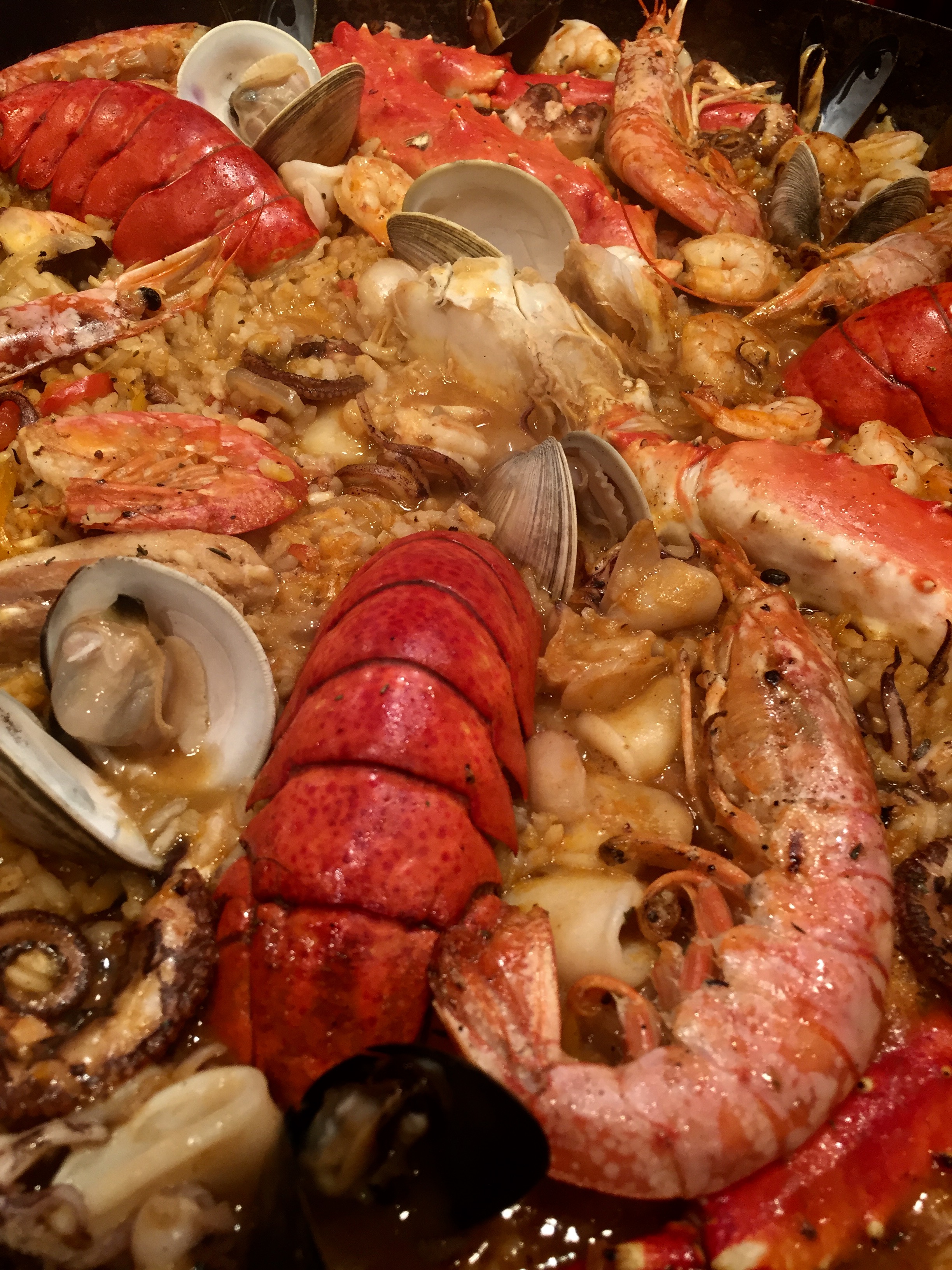 Rabbit and Seafood Paella - The Kitchen Thief