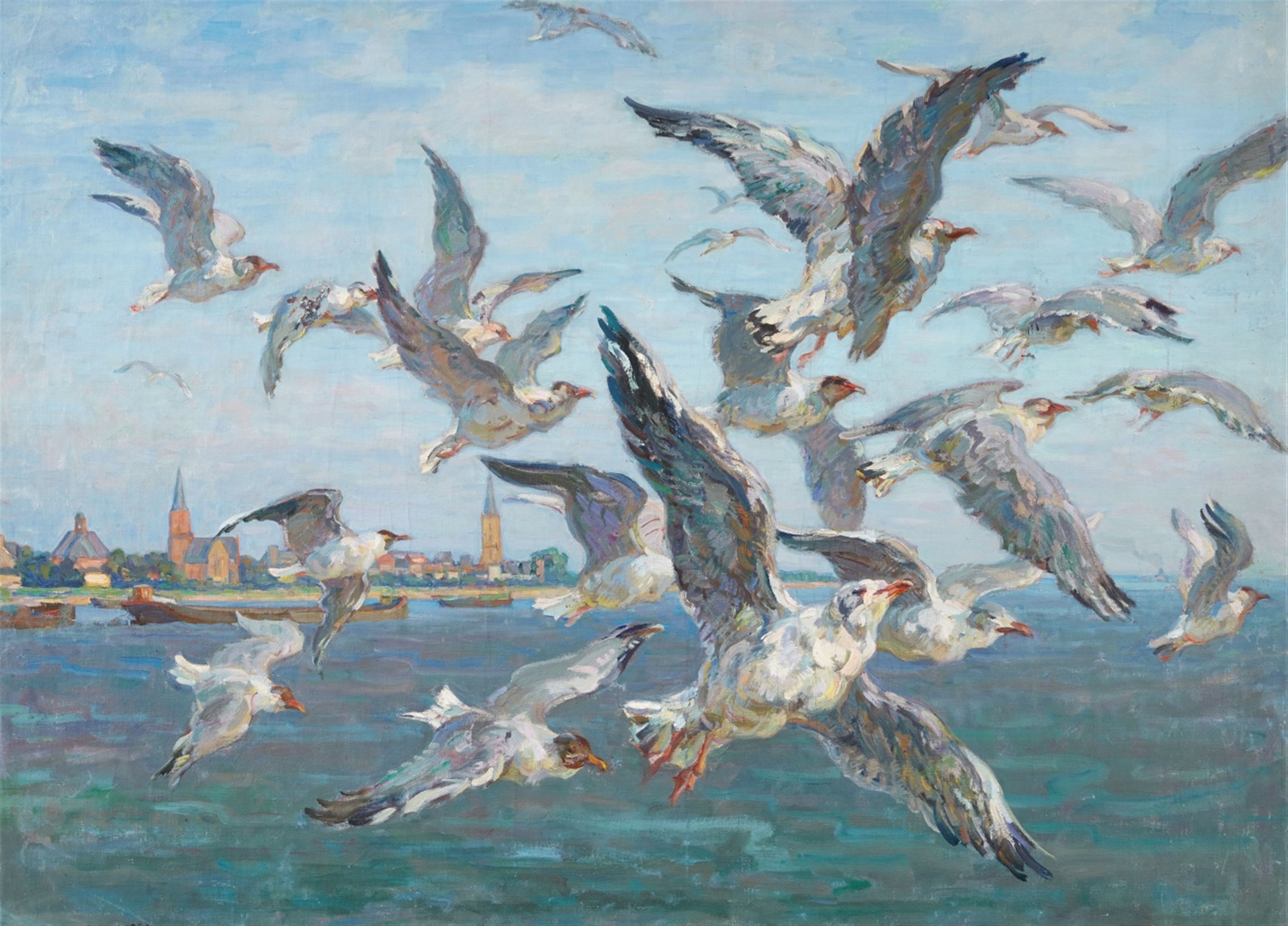Seagulls Flying over Emmerich - Auktionshaus Lempertz
