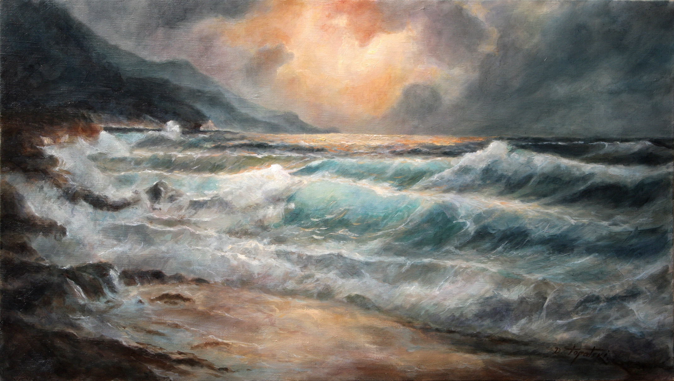 Sea and Waves – Seascape Oil Painting | Fine Arts Gallery - Original ...