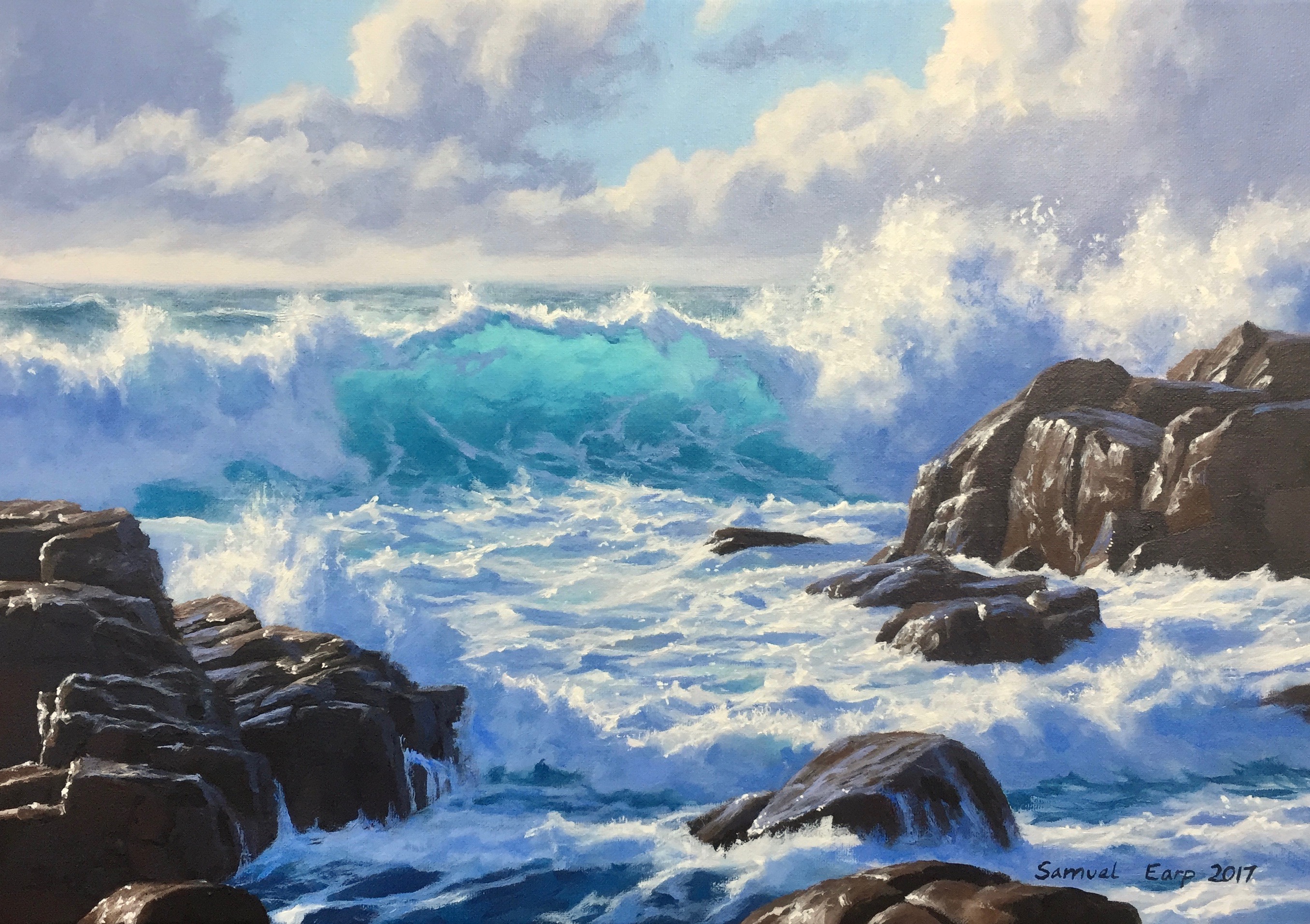 Fresh off the Easel - My Latest Seascape Painting - Wild Atlantic ...
