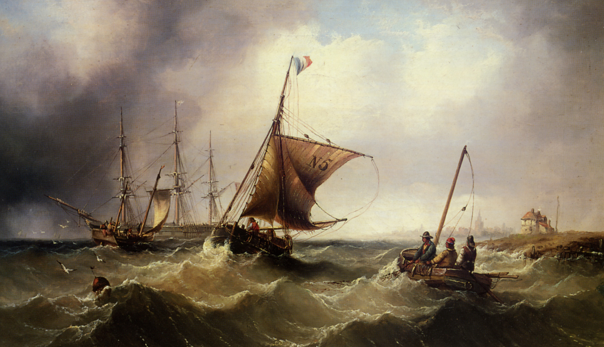 Fishing Vessels Heading Out to Sea :: Henry Redmore - Seascape with ...