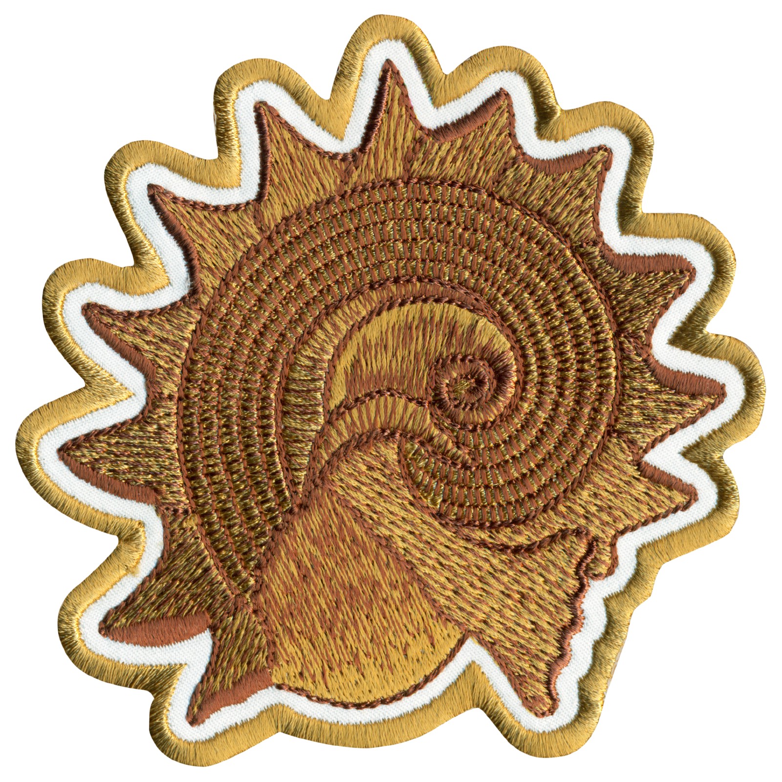 Embroidered Brown SeaShell Coaster (4 x 4 inch) - Shop Biker Patches ...