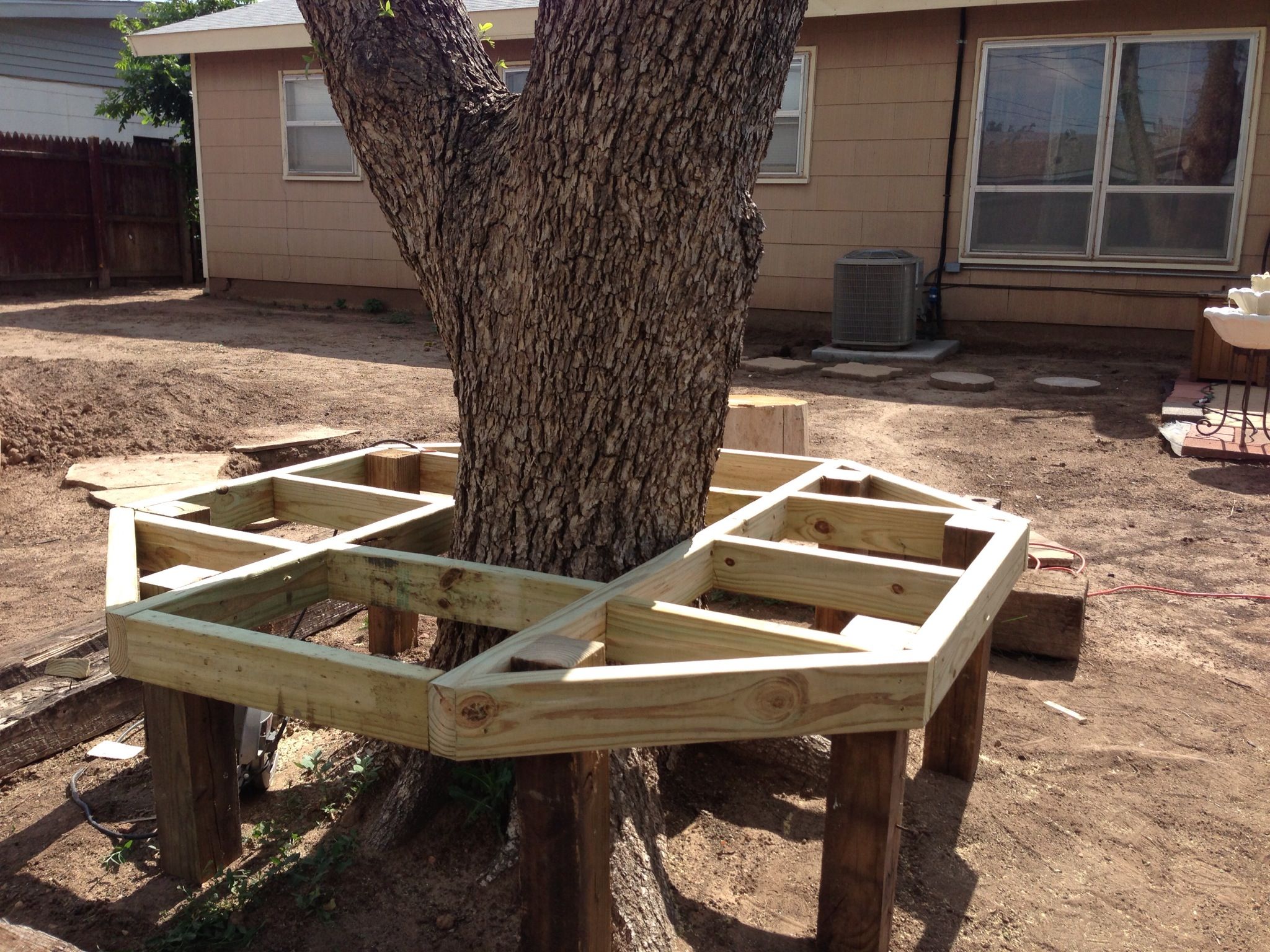 DIY Bench around tree:) | Our DIY Projects,that we have done ...