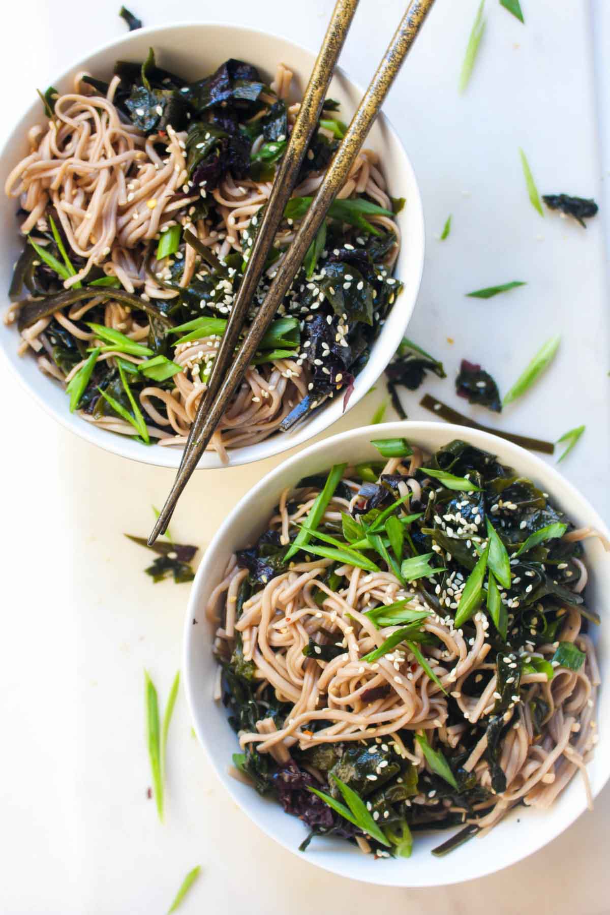Seaweed Salad Soba Noodle Bowl - Catching Seeds