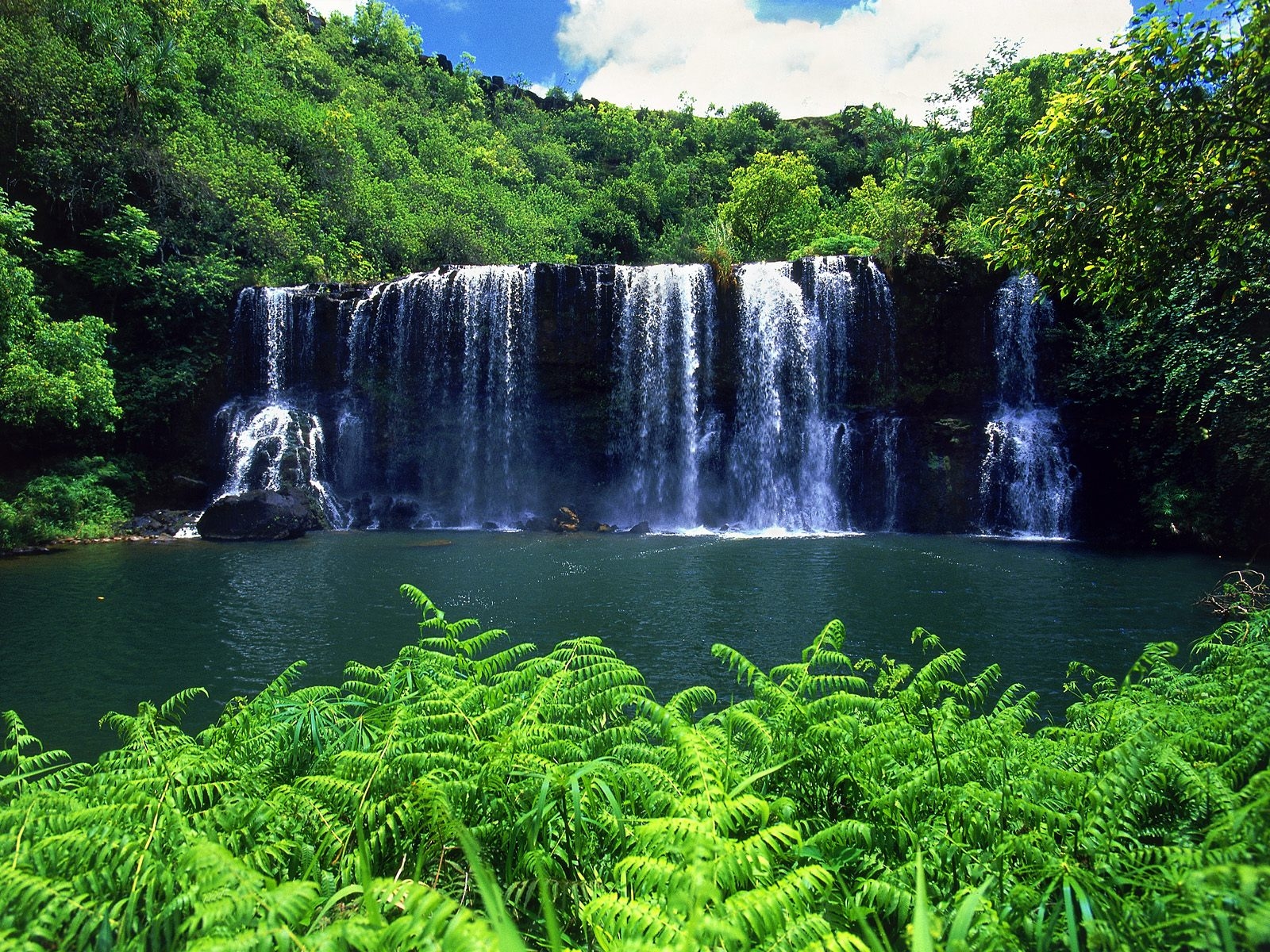 Secluded Falls, Kauai - Desktop Wallpaper