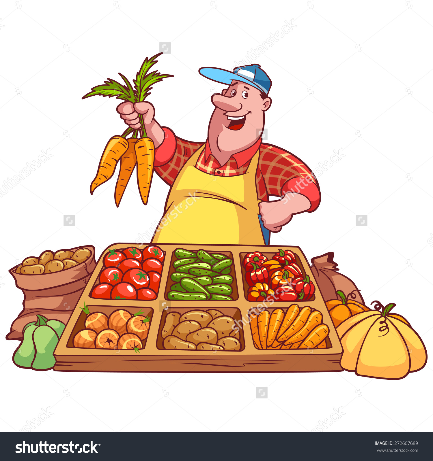 Cheerful vegetable seller at | Clipart Panda - Free Clipart Images