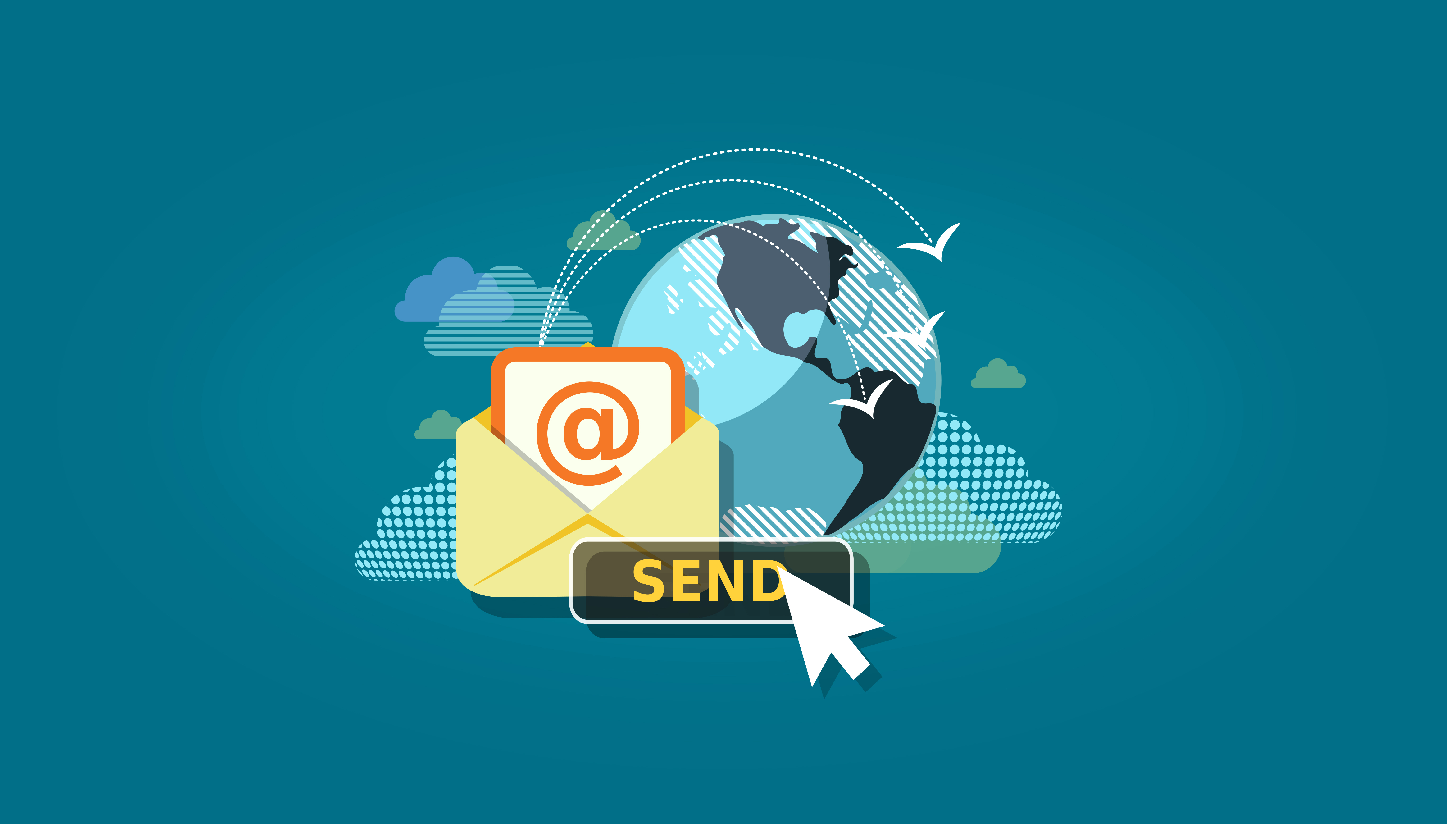 Sending e-mail - electronic mail communication photo