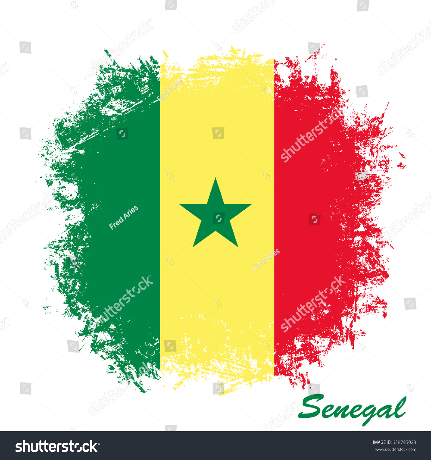 Grunge Flag Senegal Stock Vector 638795023 - Shutterstock
