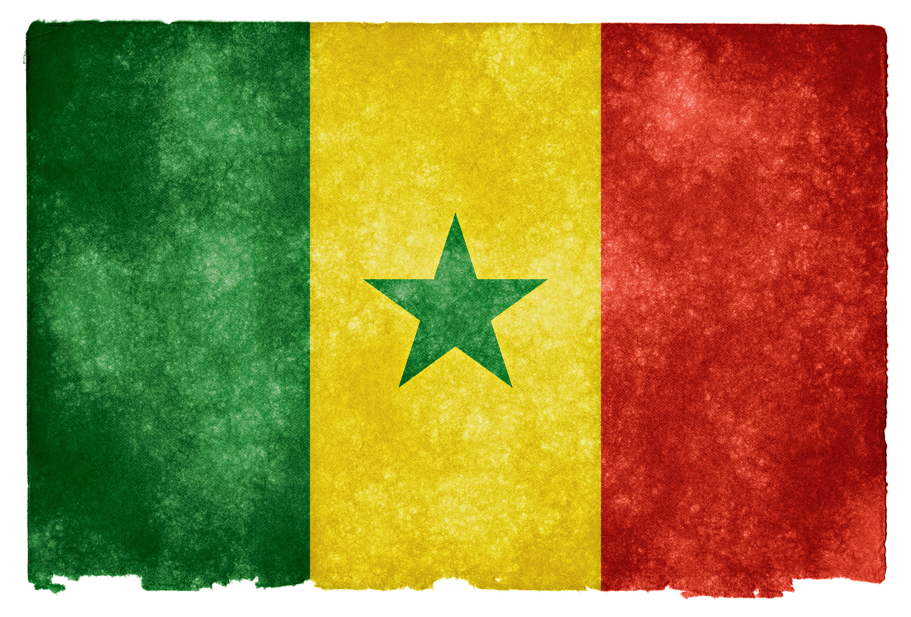 Senegal grunge flag photo