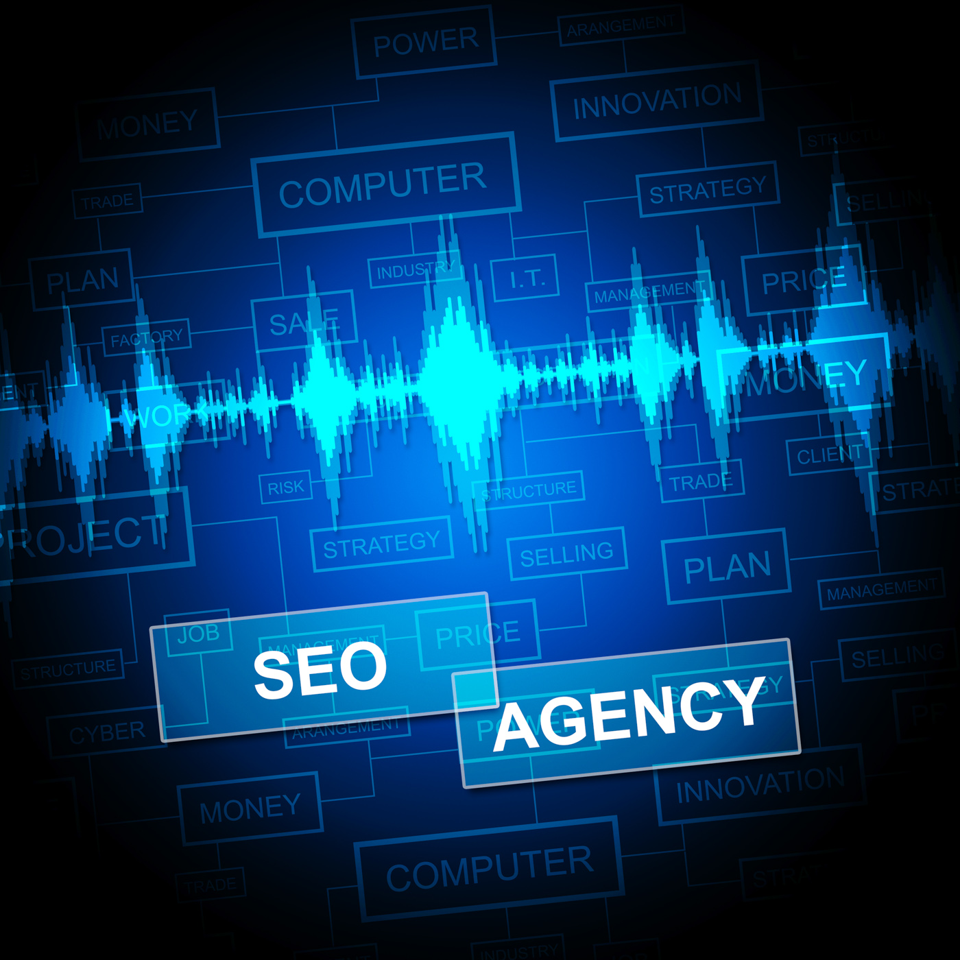 Seo agency shows search engine and agent photo