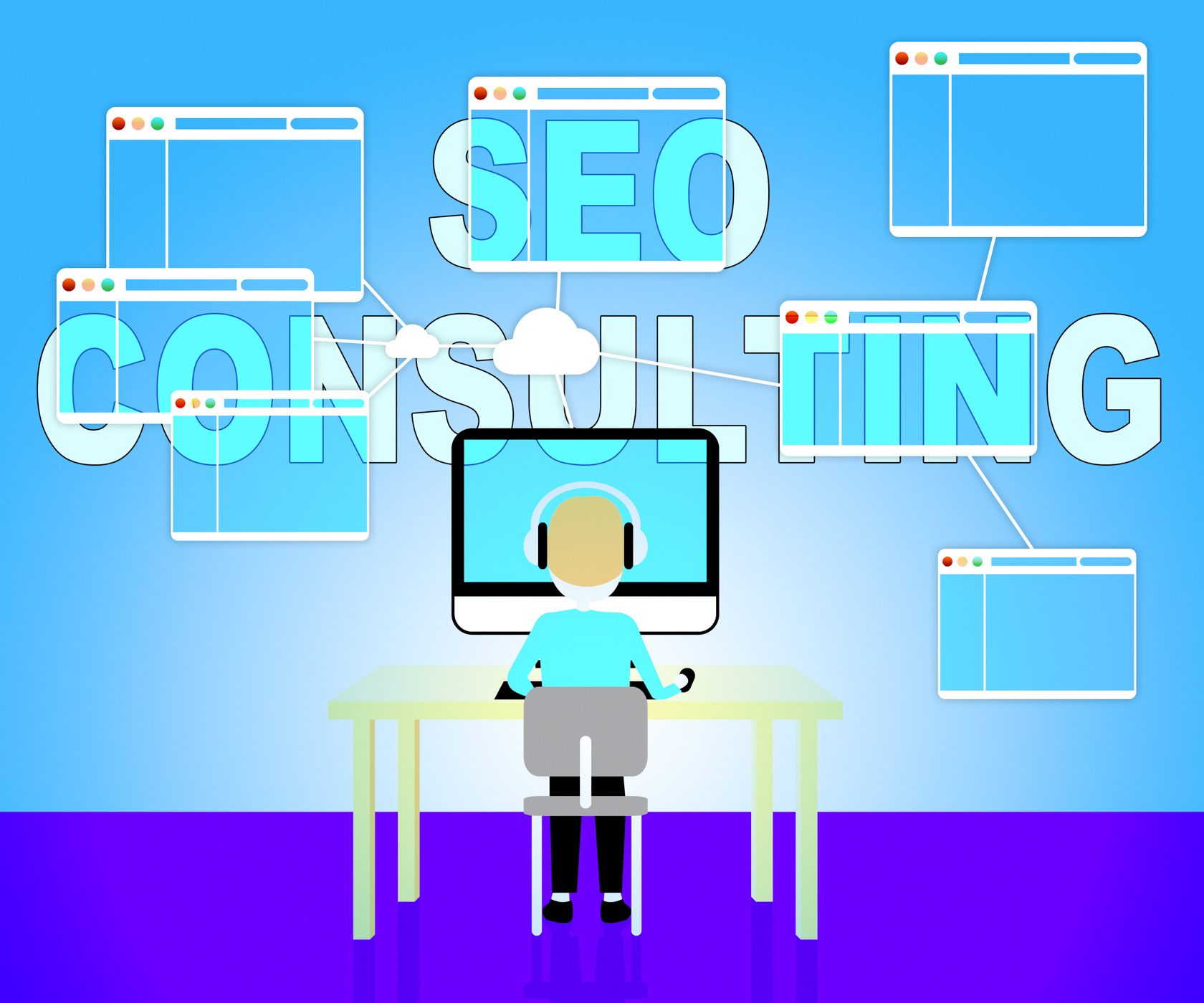 Seo consulting represents search engines and consultation photo