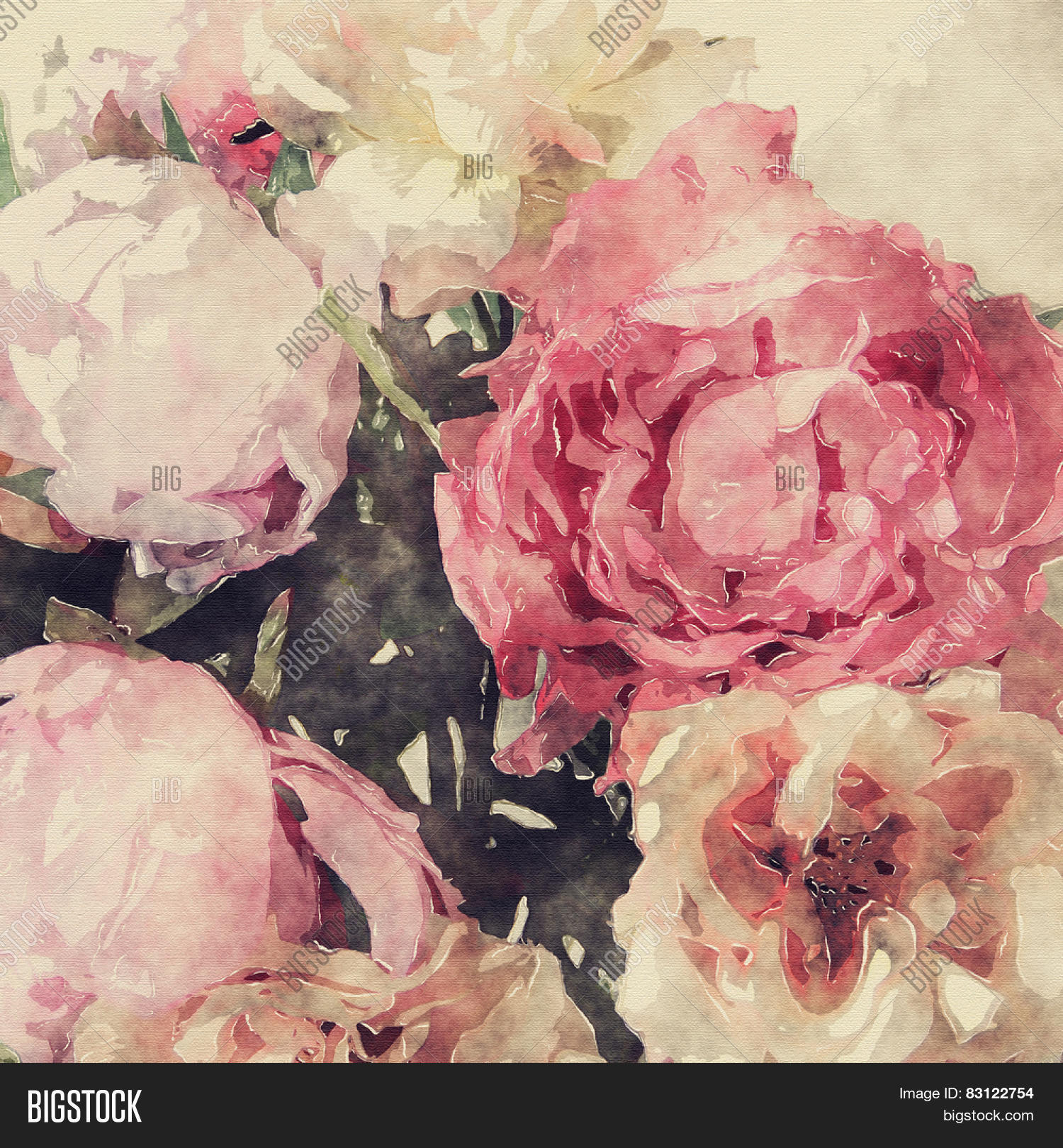 Art Grunge Floral Warm Sepia Image & Photo | Bigstock