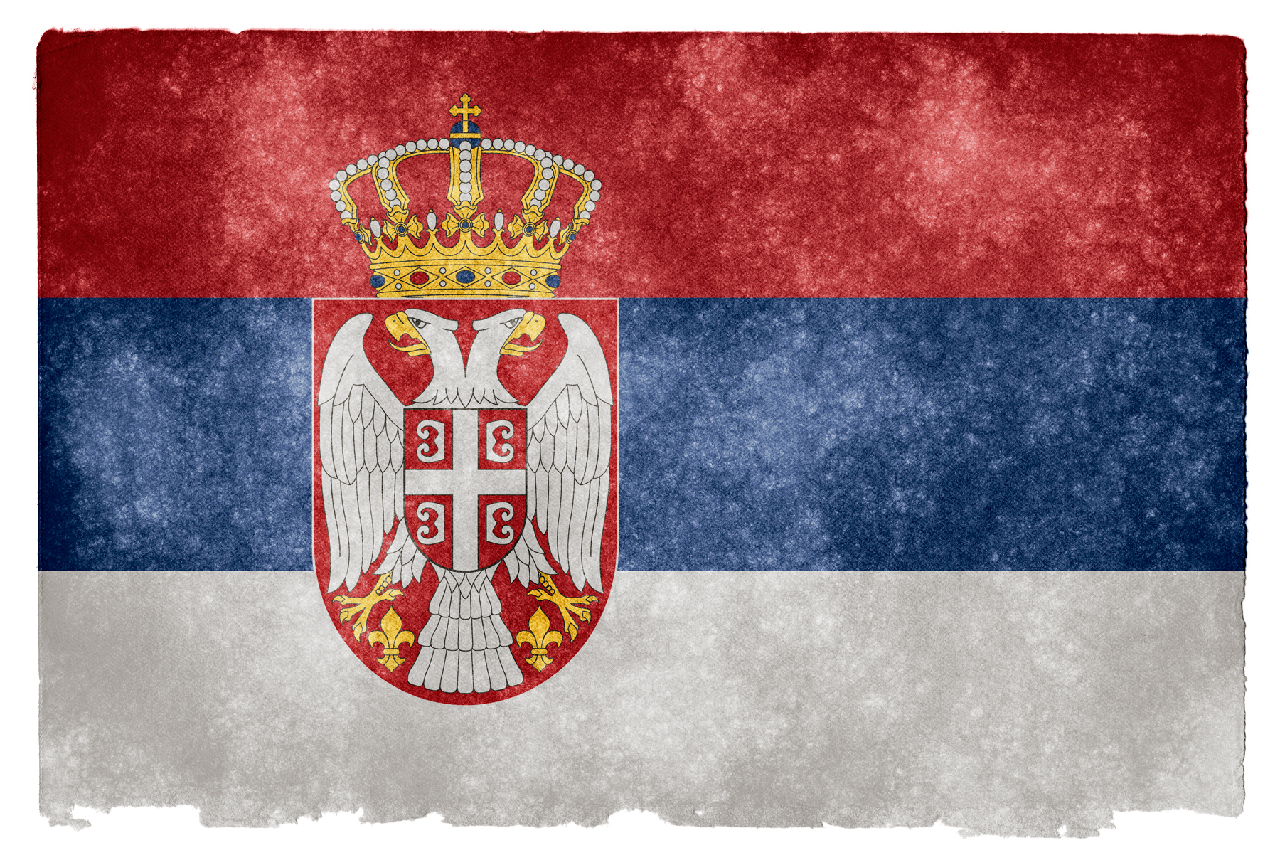 Serbia grunge flag photo