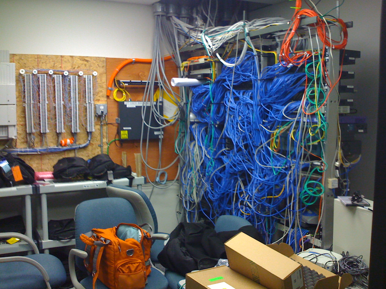 I see your cable nightmare, and raise you the network center for a ...