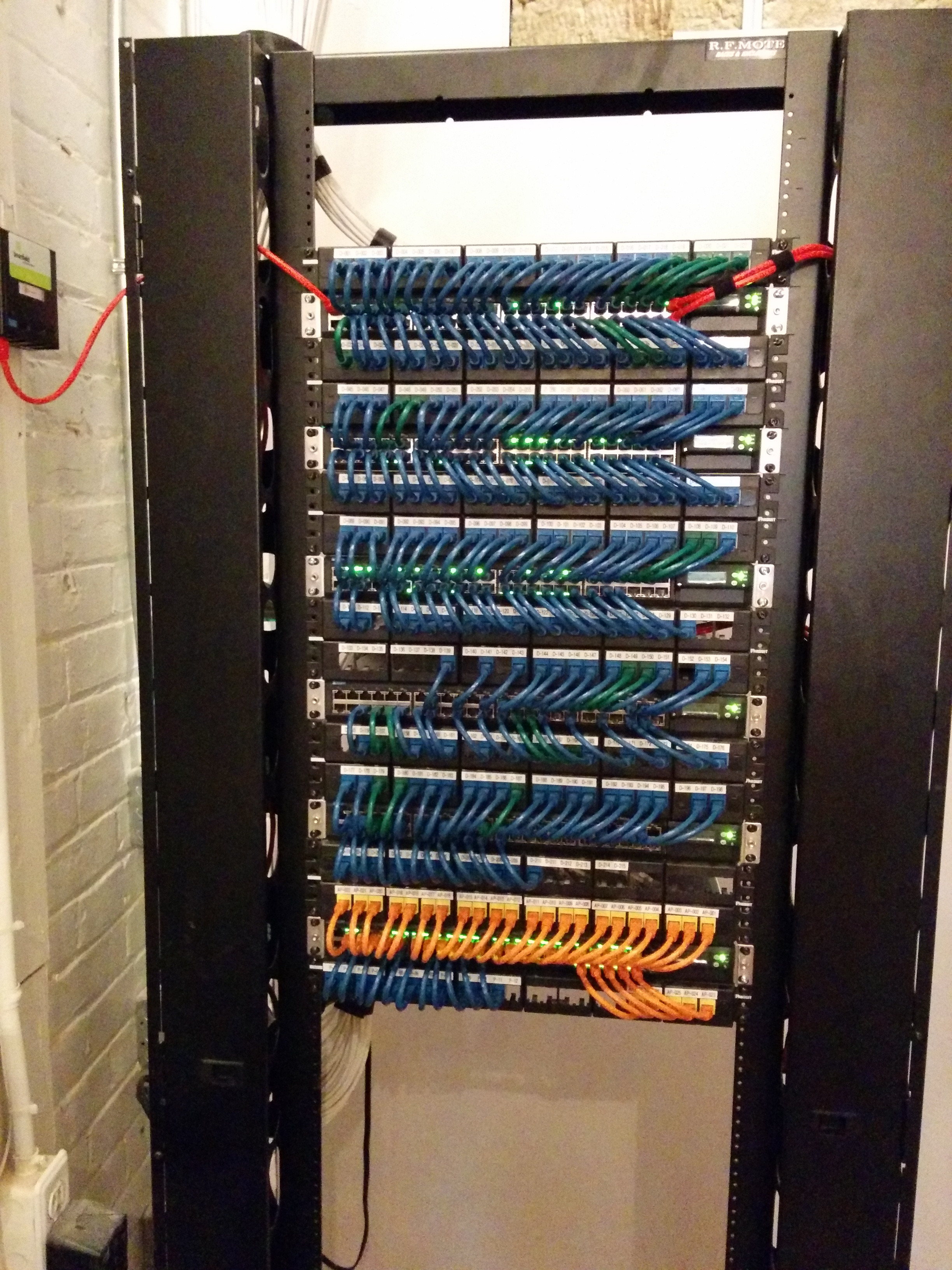 Great job making a clean network install. Blue and Orange Ethernet ...