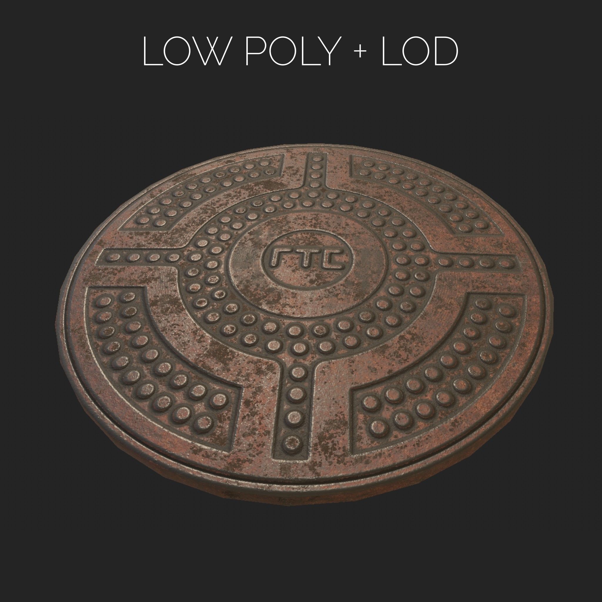 Russian sewer lid - 1 3D model | CGTrader