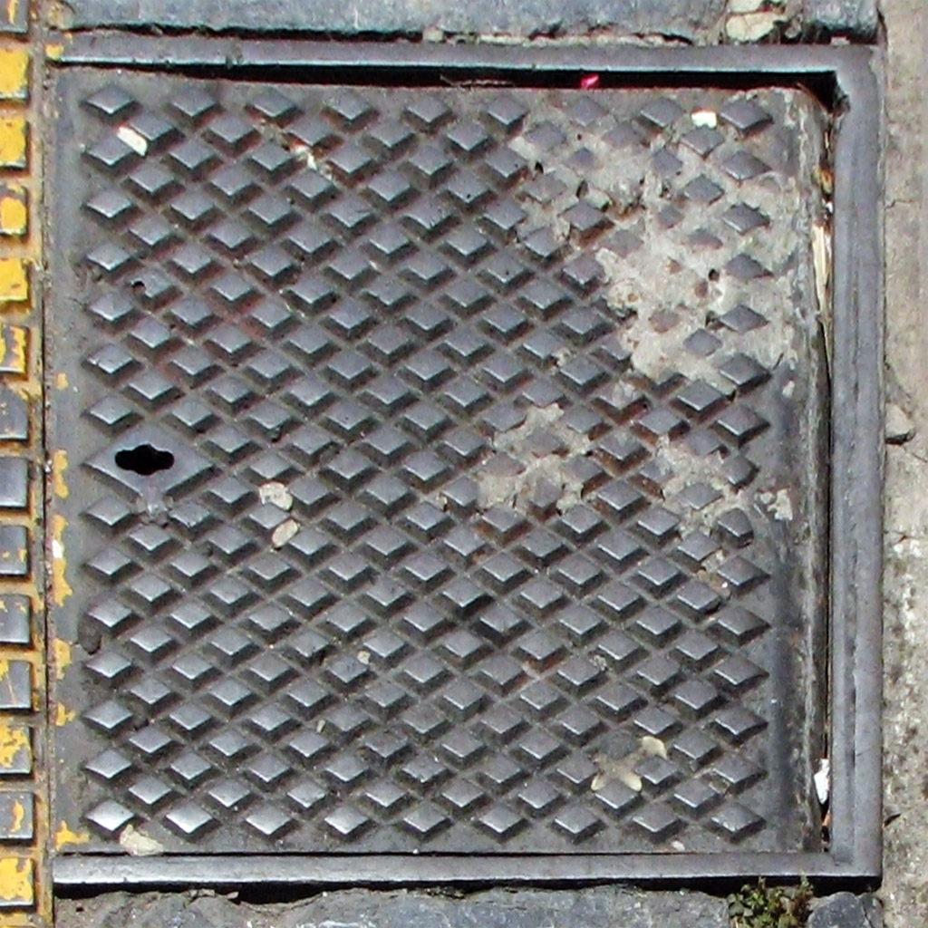 Sewer Lid, City, Construction, Diamond, Industrial, HQ Photo