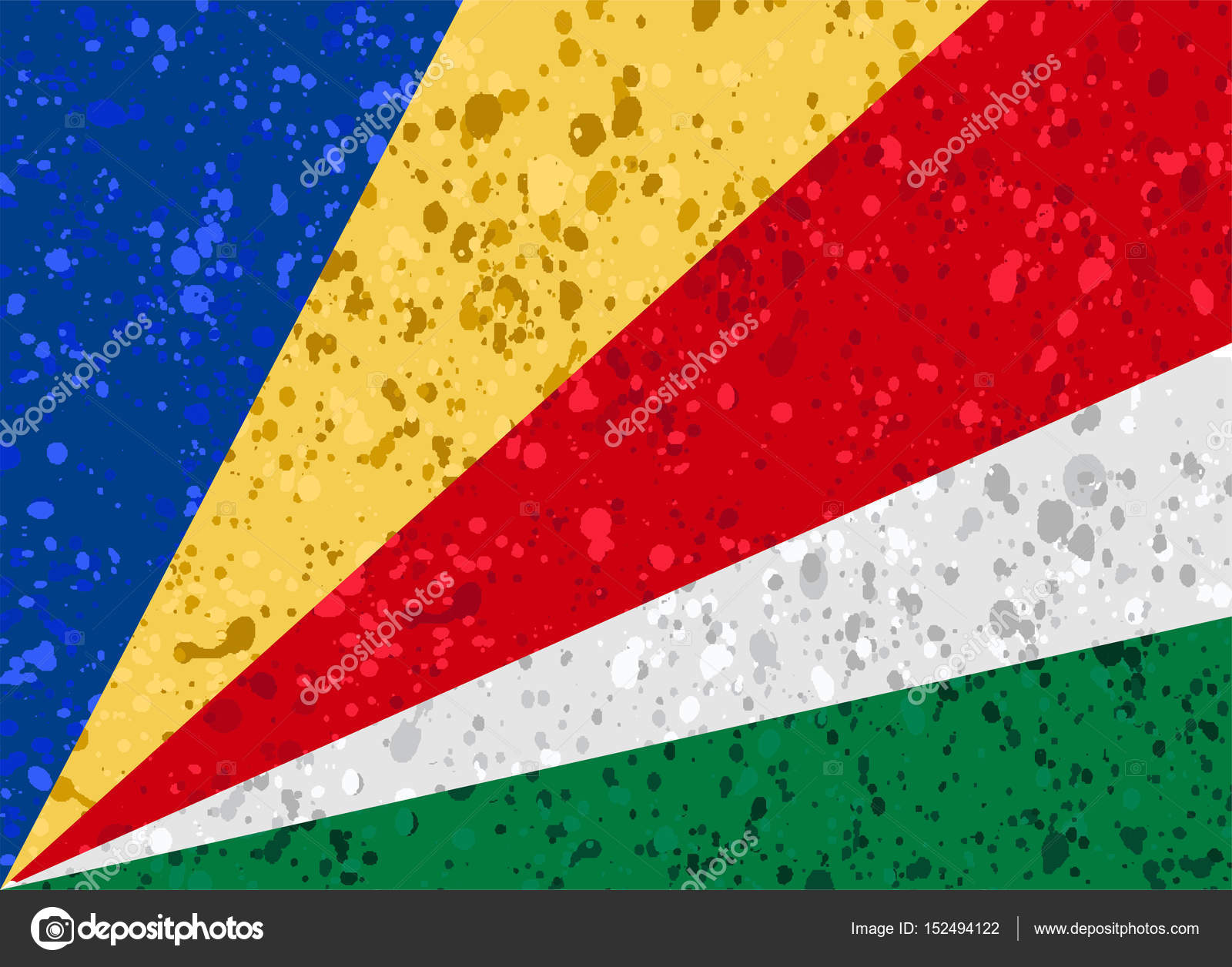 Seychelles grunge flag photo