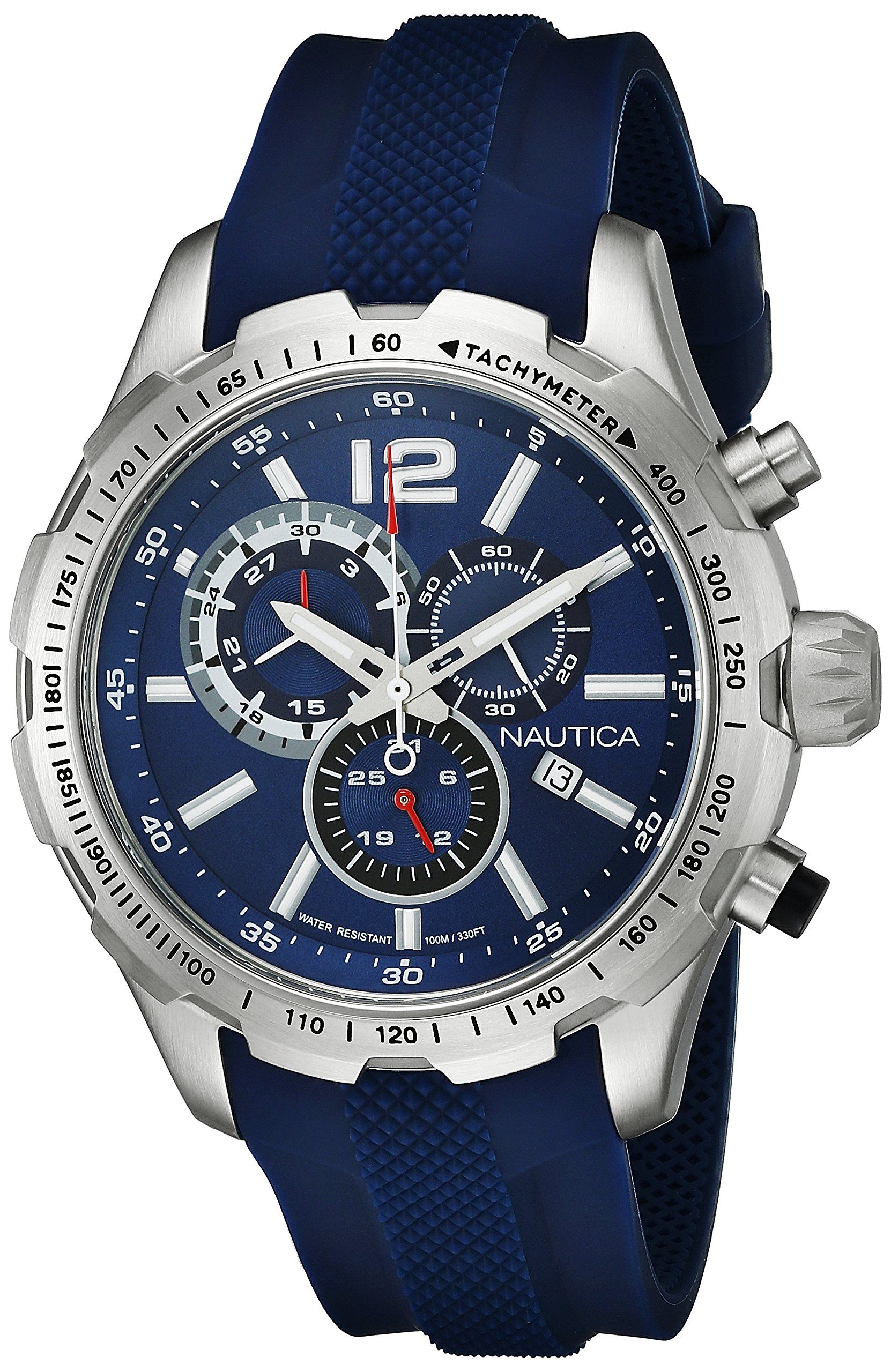 Nautica Men's NAD15513G NST 30 Analog Display Quartz Blue Watch ...
