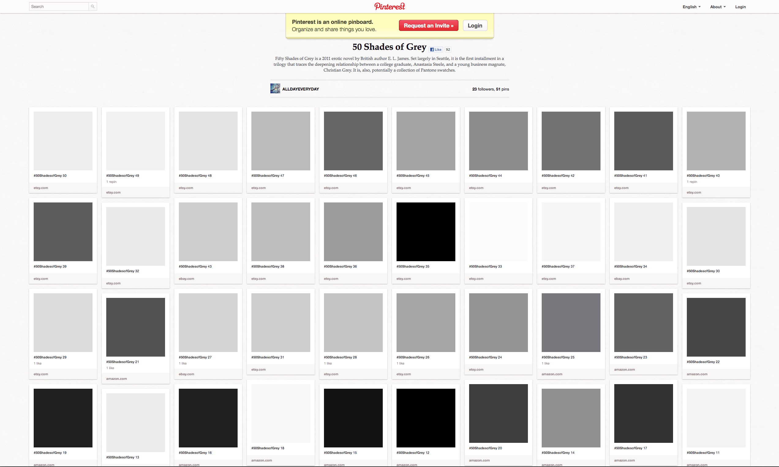 Pinterest: 50 Shades of Grey - Print (image) - Creativity Online