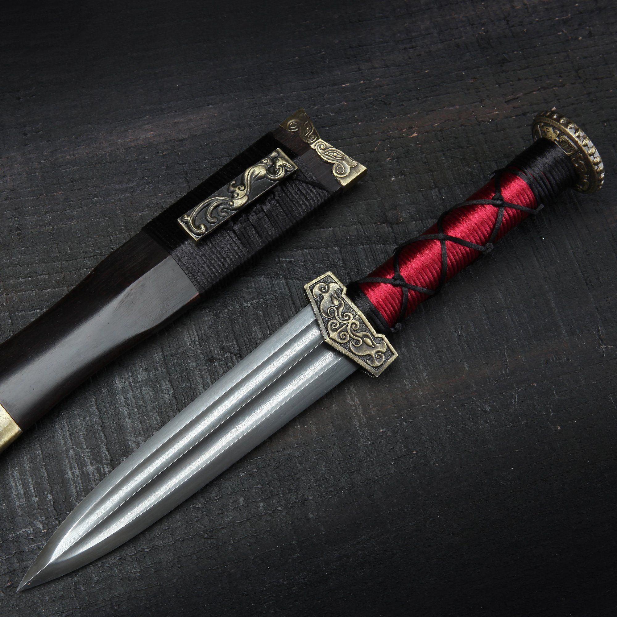 Chinese Sword,handmade Pattern Steel Real Chinese Short Swords And ...