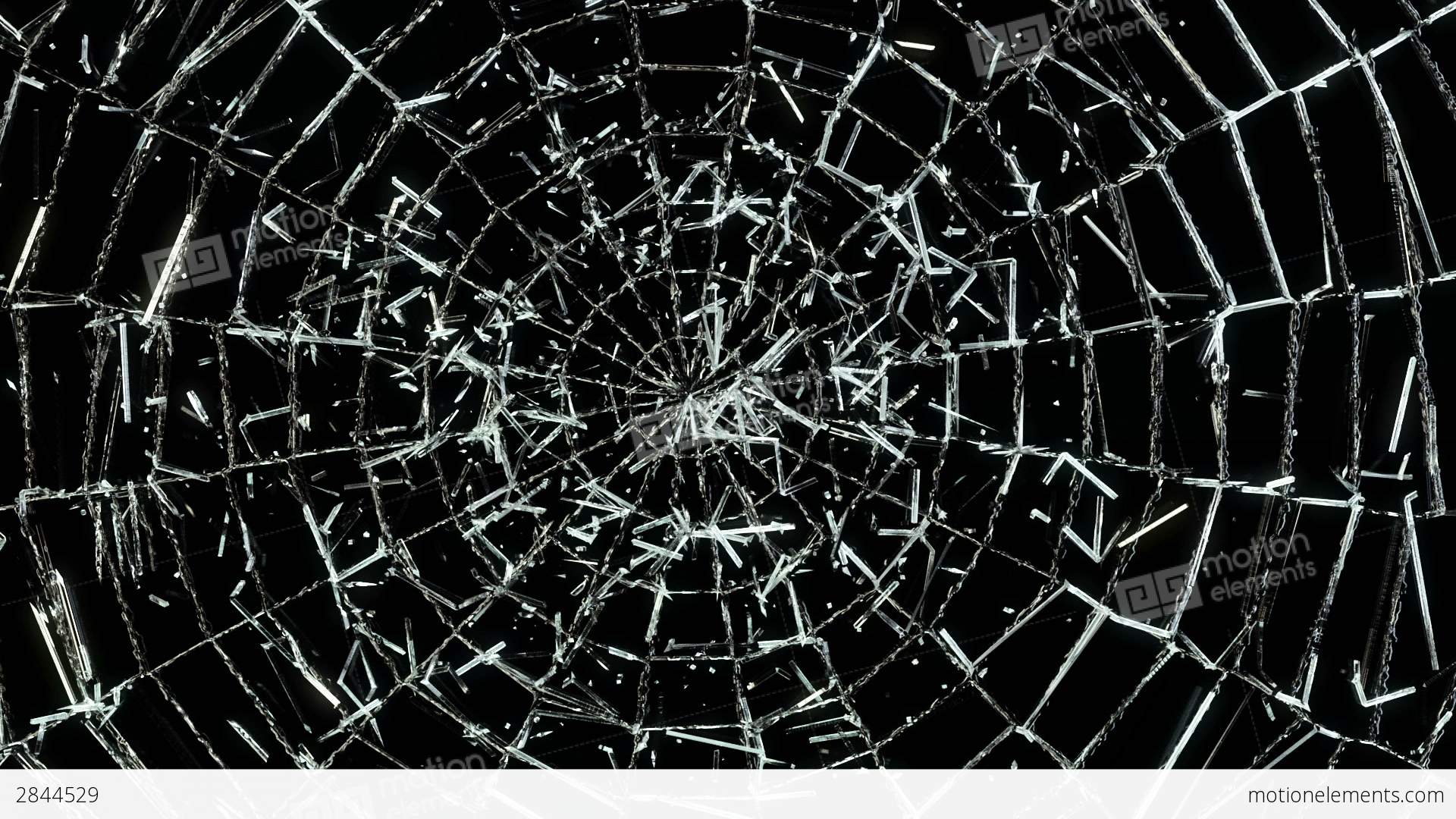 Cracked And Shattered Glass With Slow Motion. Alph Stock Animation ...
