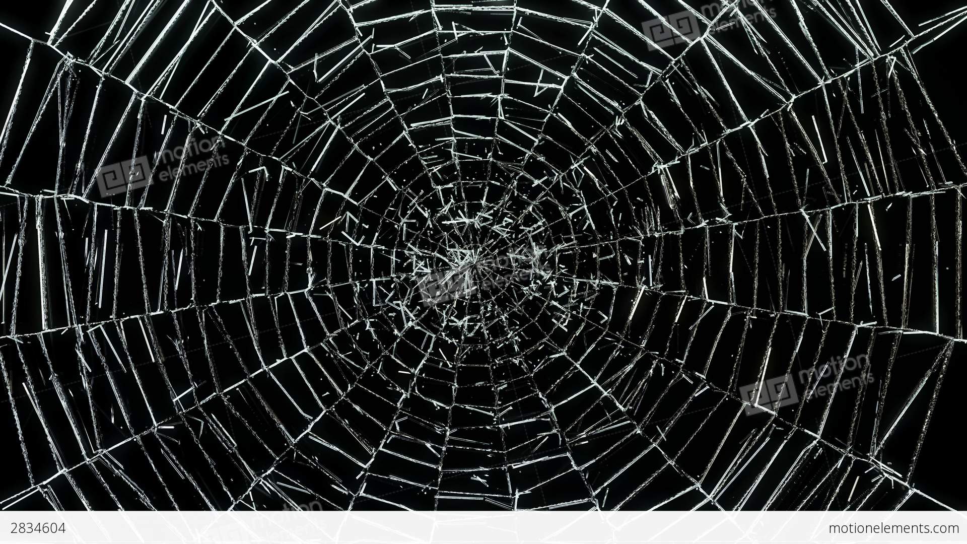 4K Cracked And Shattered Glass With Slow Motion. A Stock Animation ...