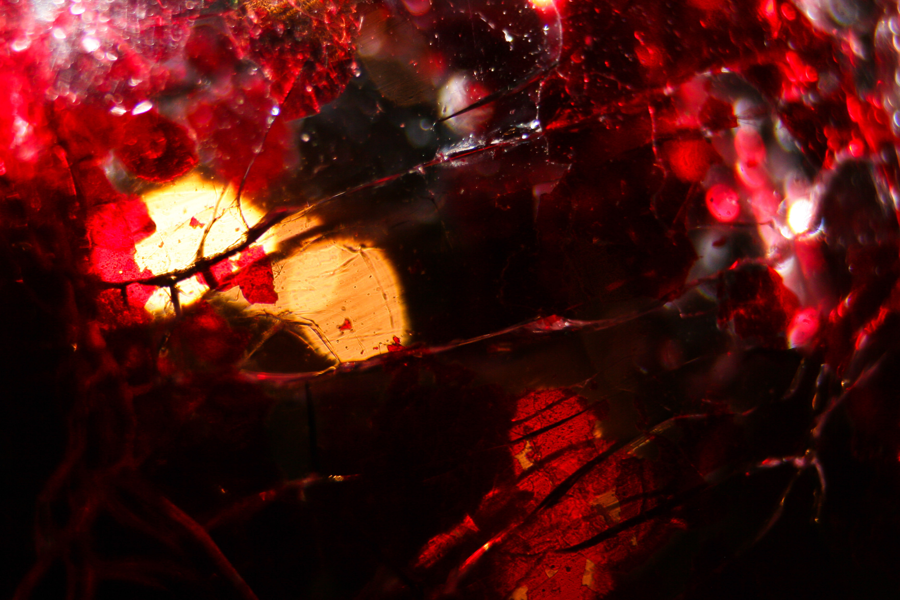 Red Cracked Glass Texture wallpaper background dark broken shattered ...