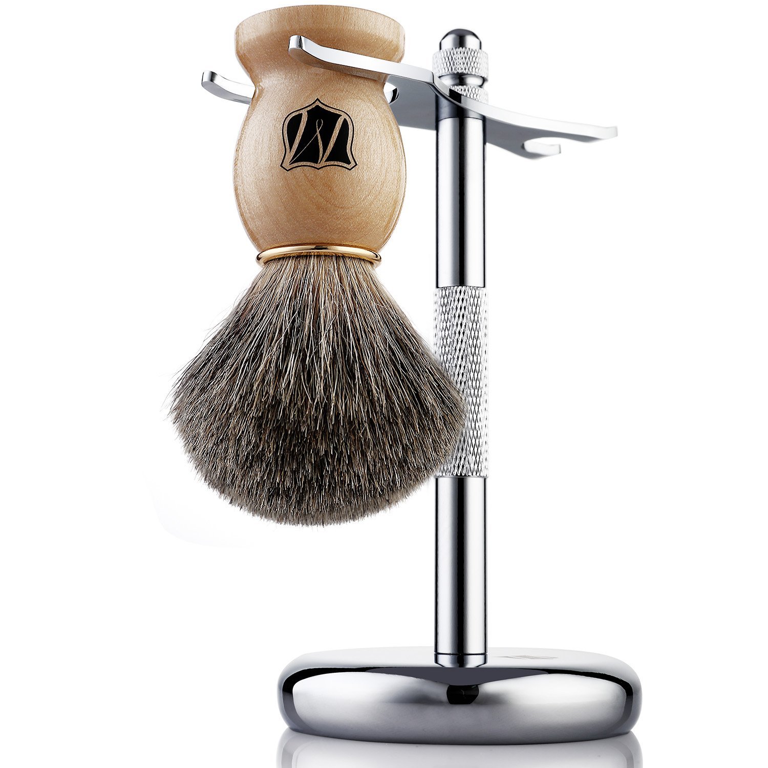 Amazon.com: Miusco Badger Hair Shaving Brush and Shaving Stand Set ...