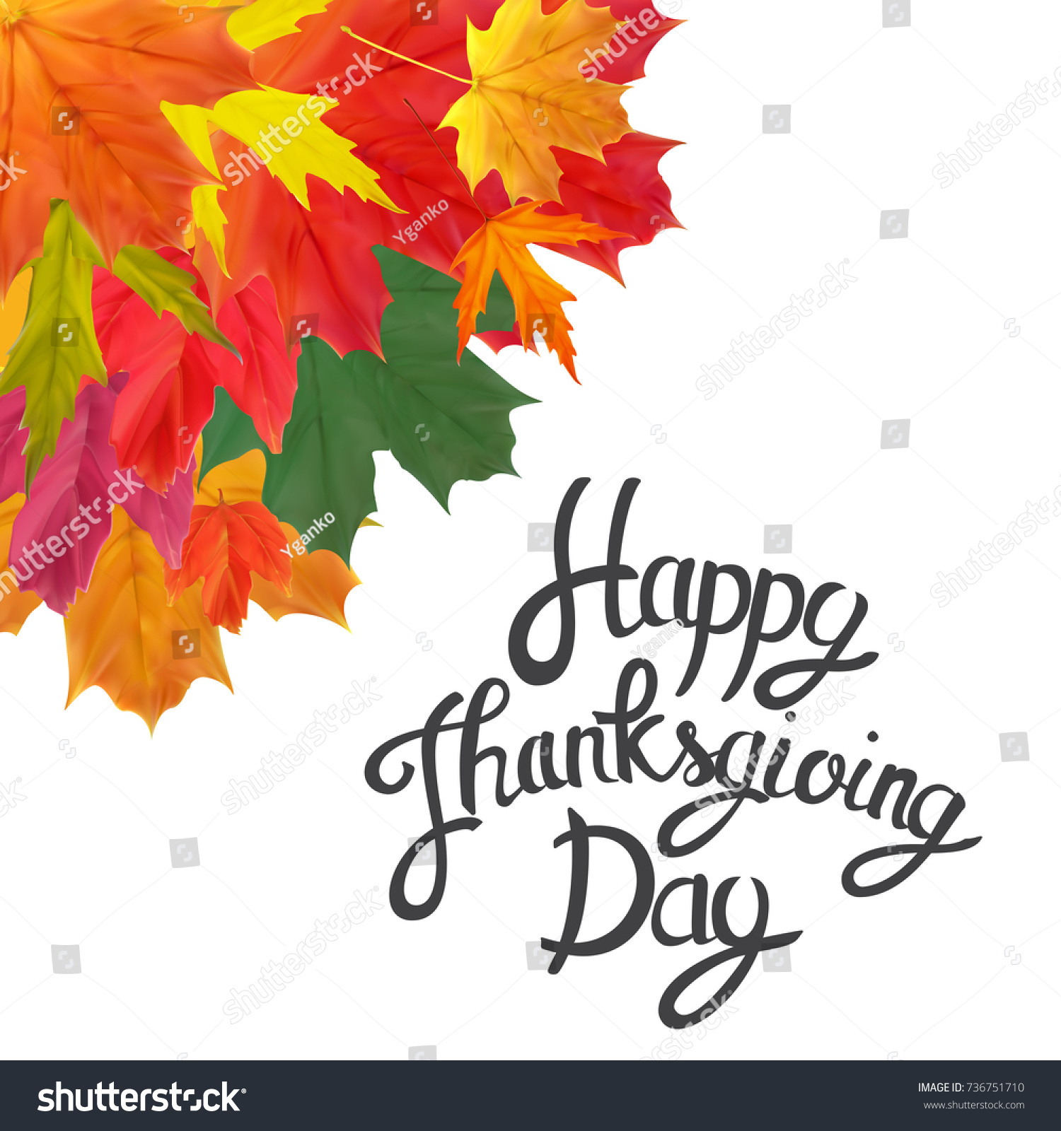 Happy Thanksgiving Day Background Shiny Autumn Stock Illustration ...