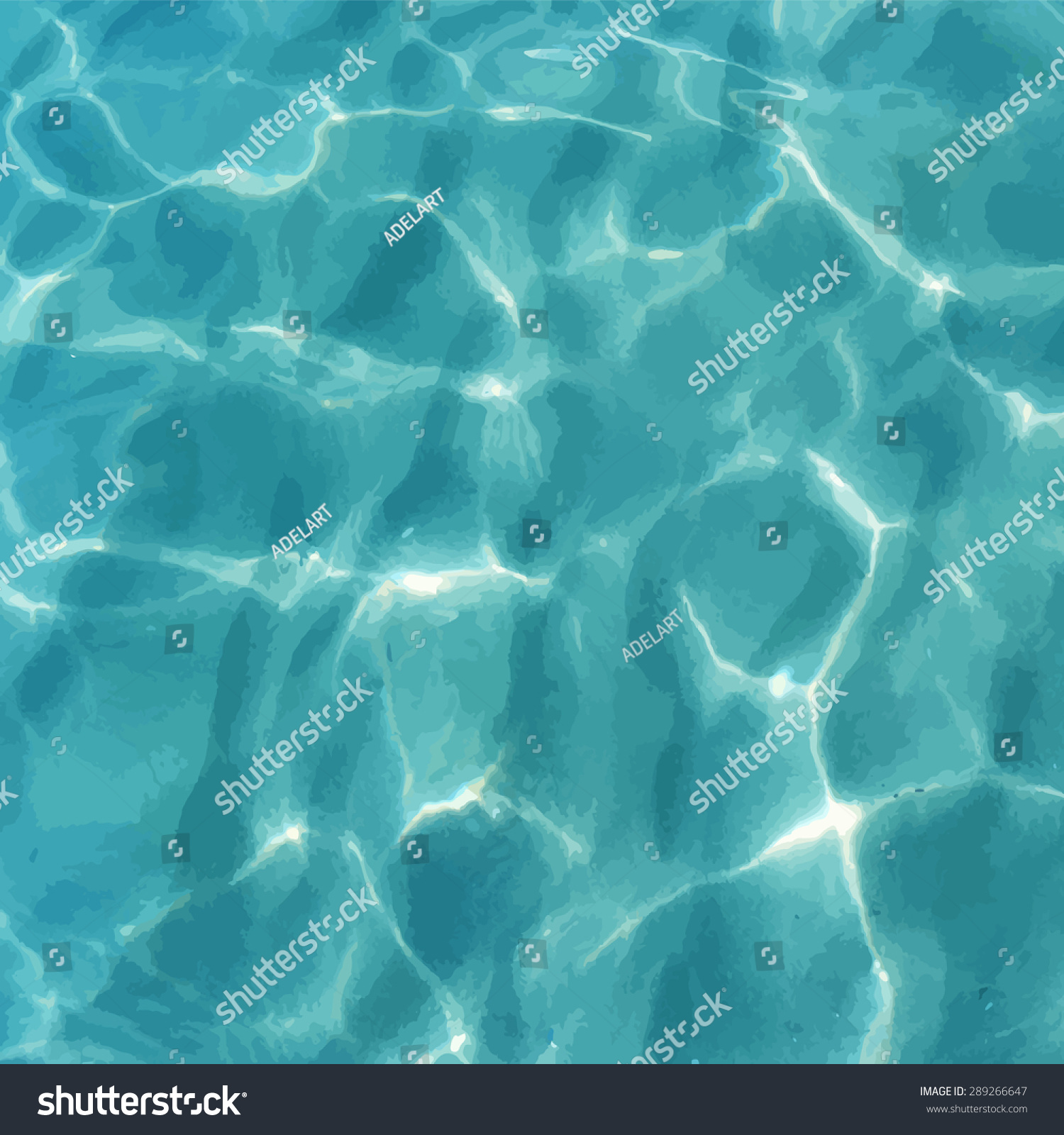 Vector Shiny Blue Ocean Clean Water Stock Vector 289266647 ...