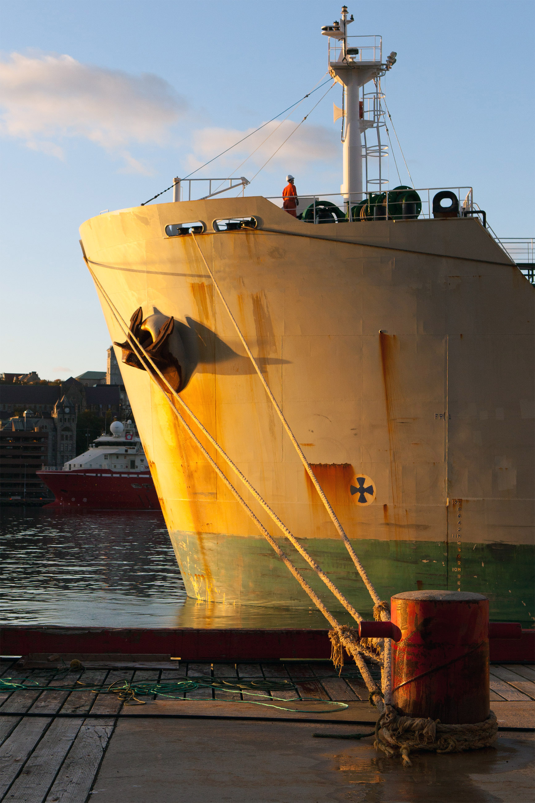 Ship in port photo