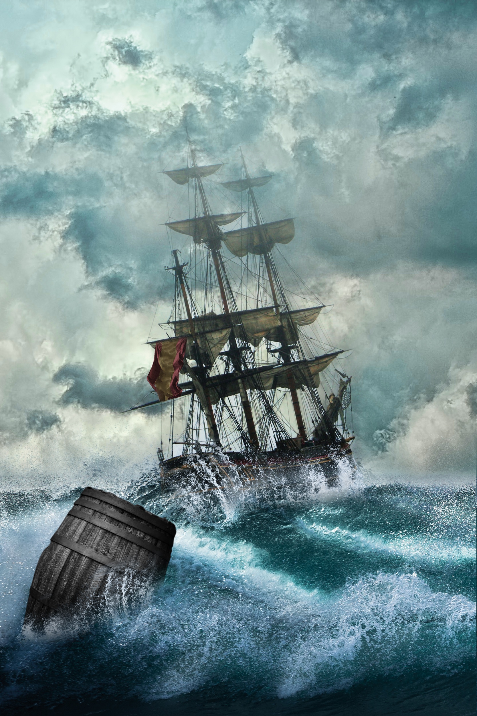 Ship in the storm photo