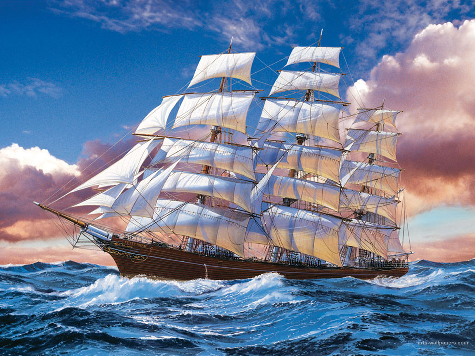 Sailing Ship Paintings, Art, Print, Sailing Ship Wallpapers, Painting