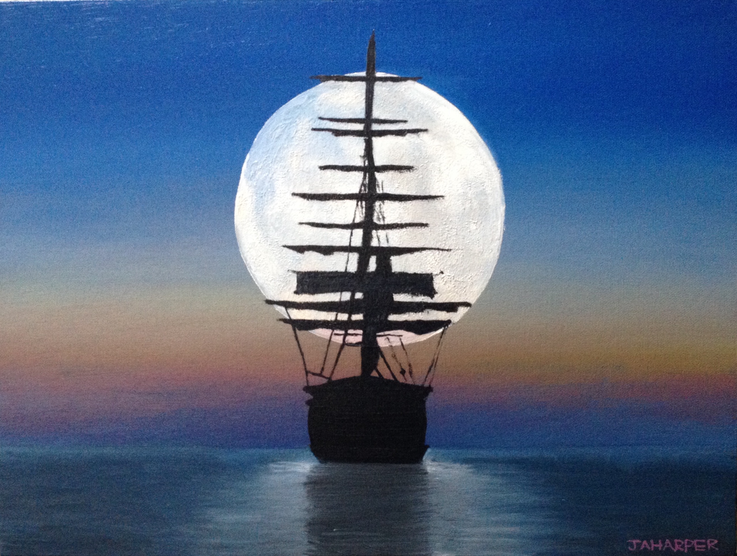 Sailing Ship - original oil painting - ArtMarketDirect
