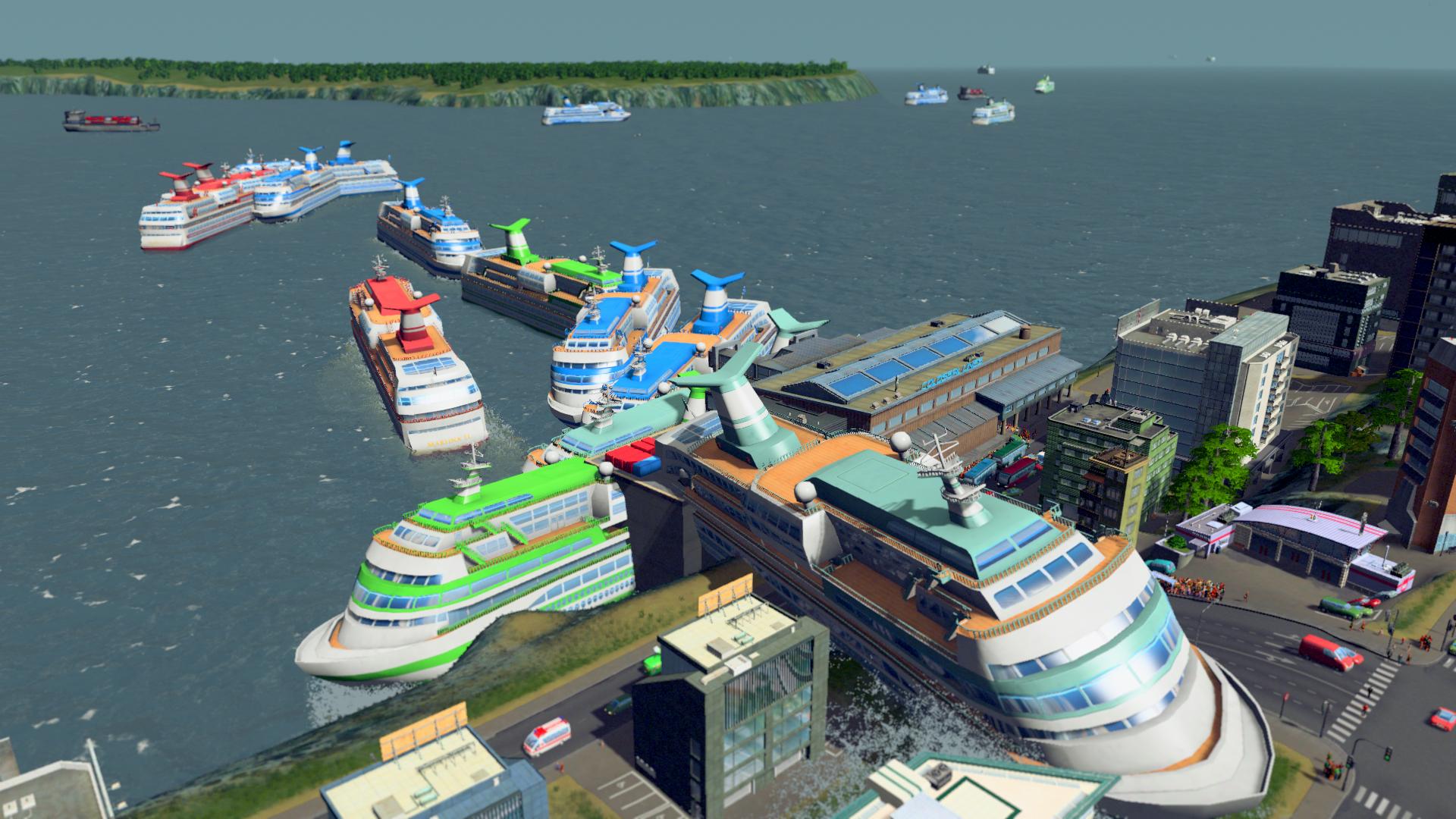 What a boat traffic jam looks like in Cities Skylines : gaming