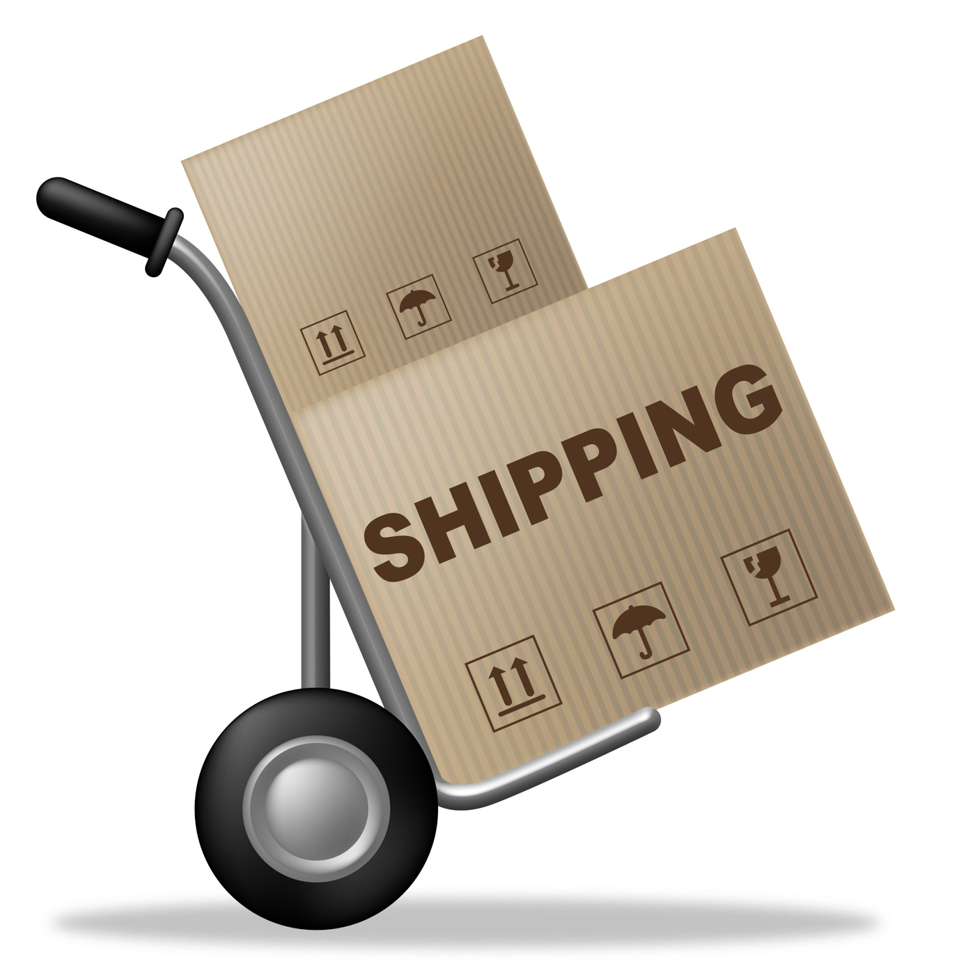Shipping package indicates delivering parcel and packaging photo