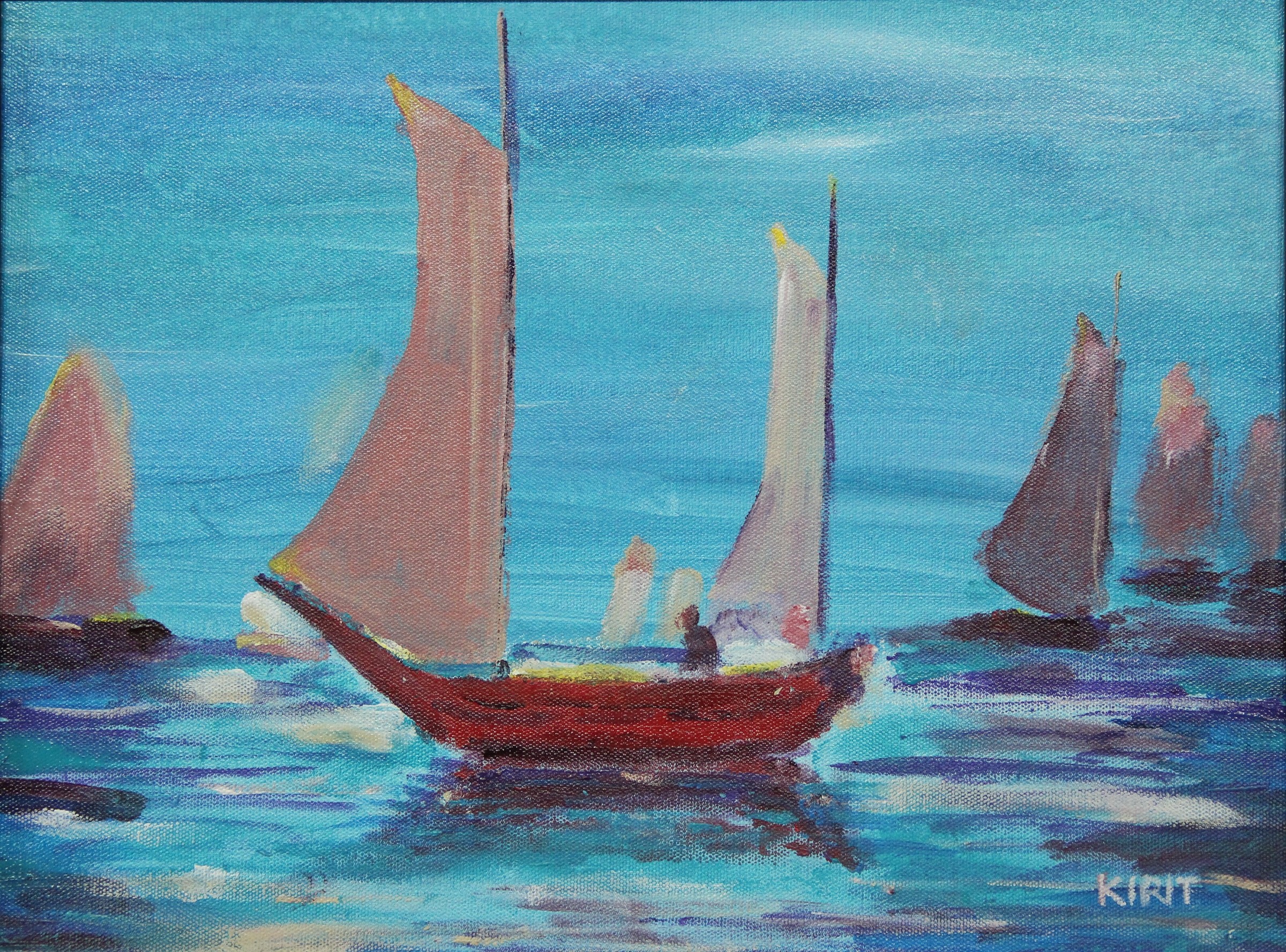 Ships Sailing 12in X 16in