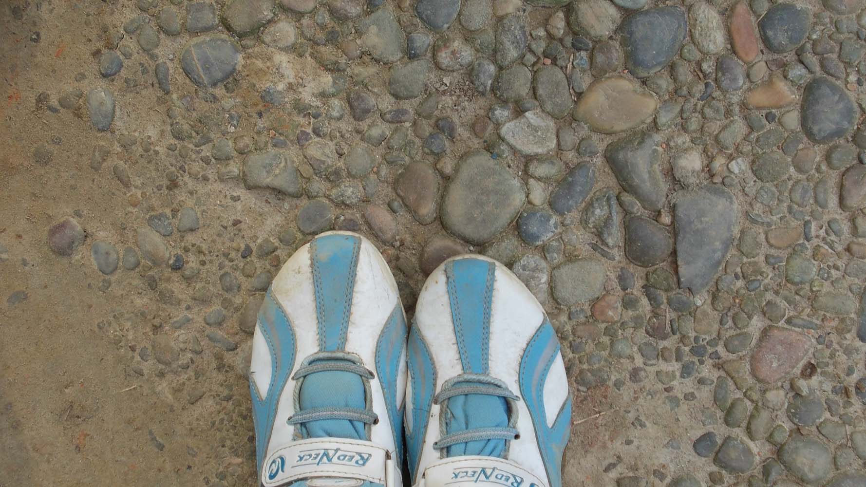 Shoes, Blue, Comfortable, Footwear, Pebbles, HQ Photo