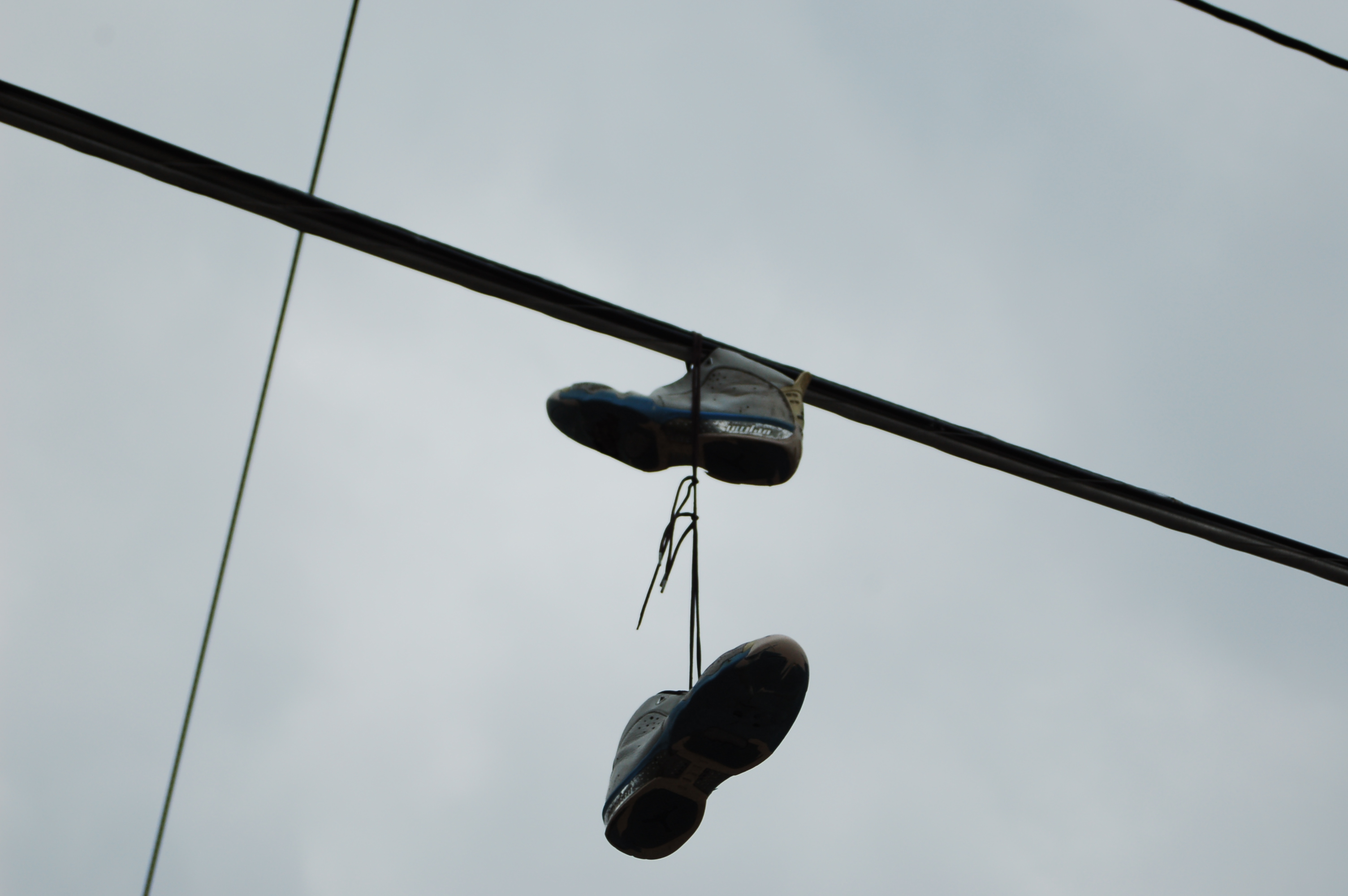 Shoes on a pylon photo