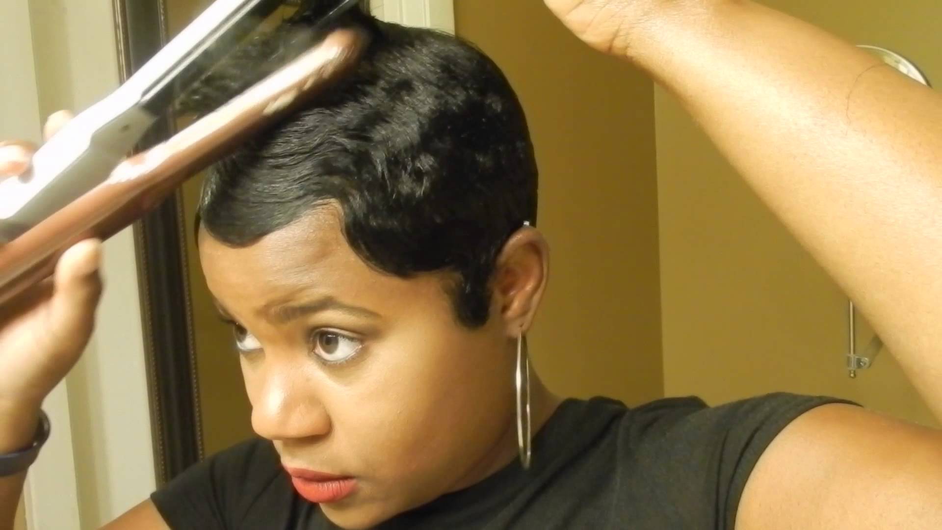 Short Relaxed Hair Tutorial: How I style my Short Cut - YouTube