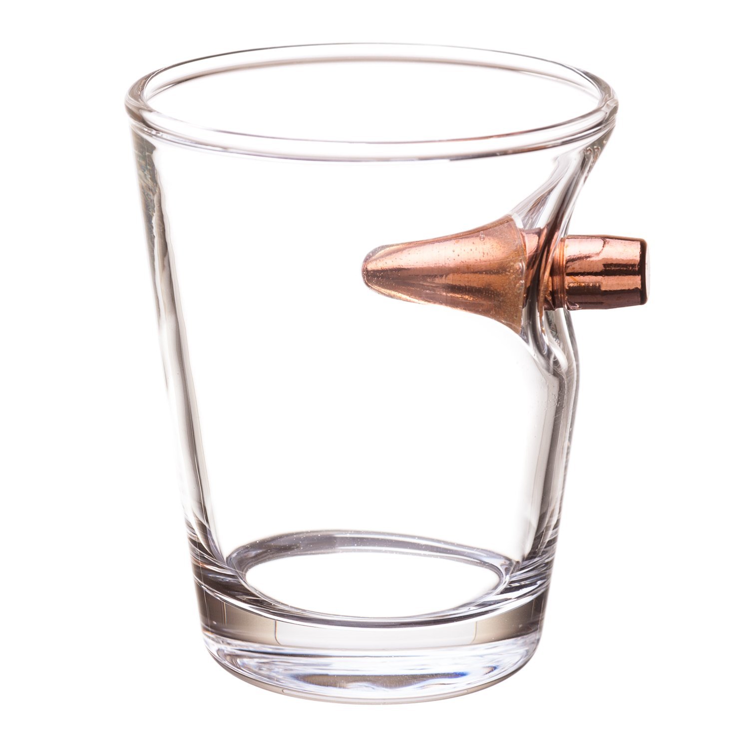 Shot glass with a real bullet in it / Boing Boing